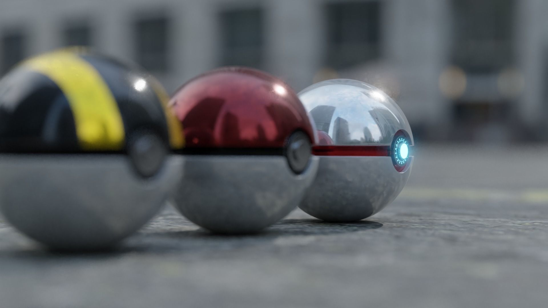 Realistic pokeball - Pokemon Low-poly 3D model_20