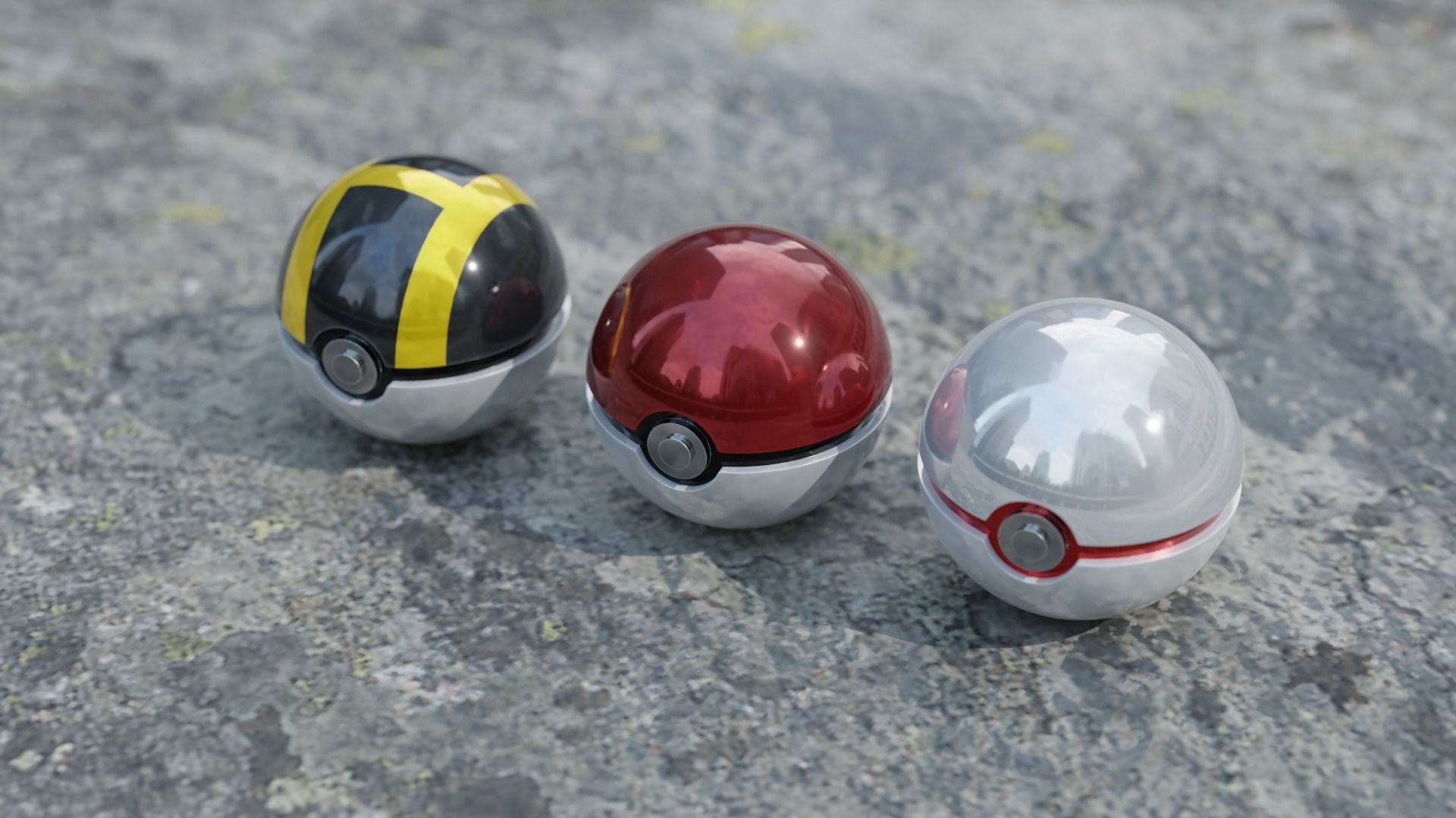 Realistic pokeball - Pokemon Low-poly 3D model_18