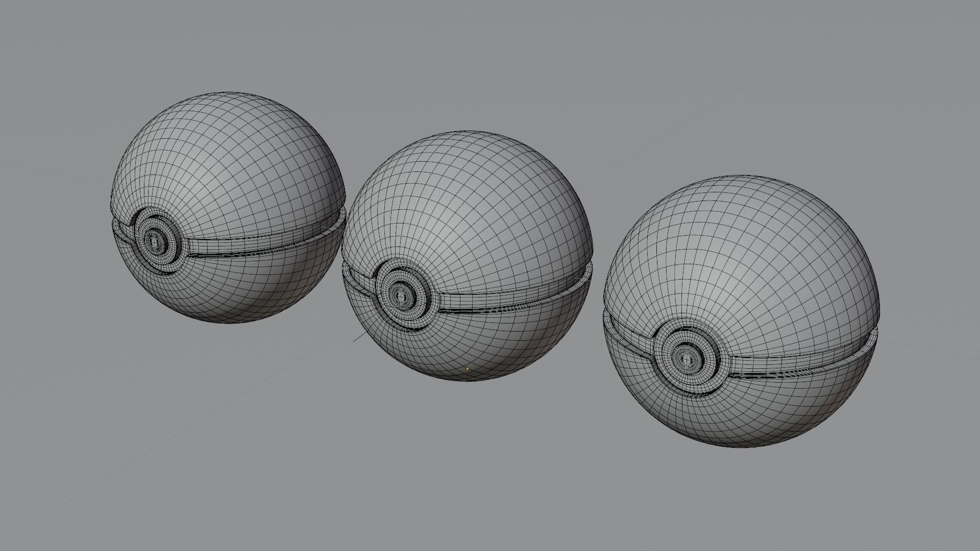 Realistic pokeball - Pokemon Low-poly 3D model_12