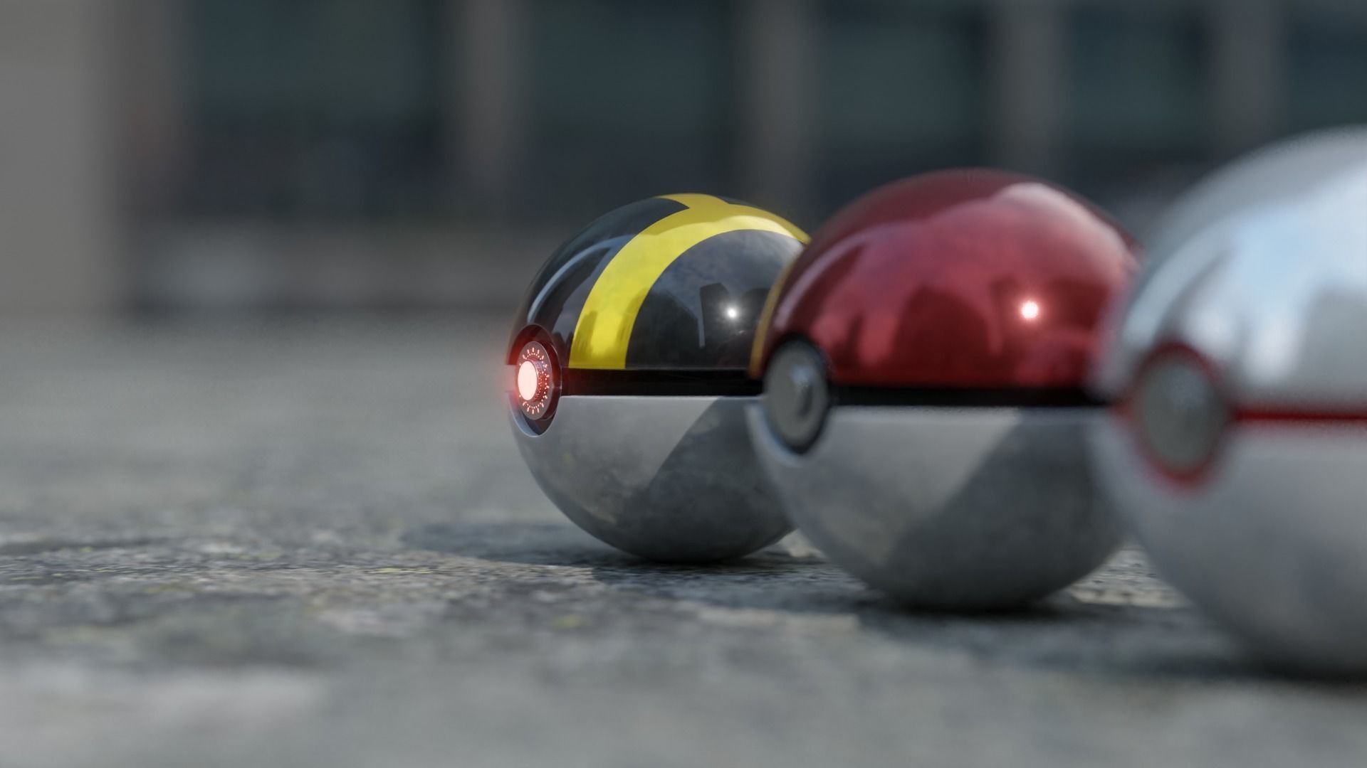 Realistic pokeball - Pokemon Low-poly 3D model_16