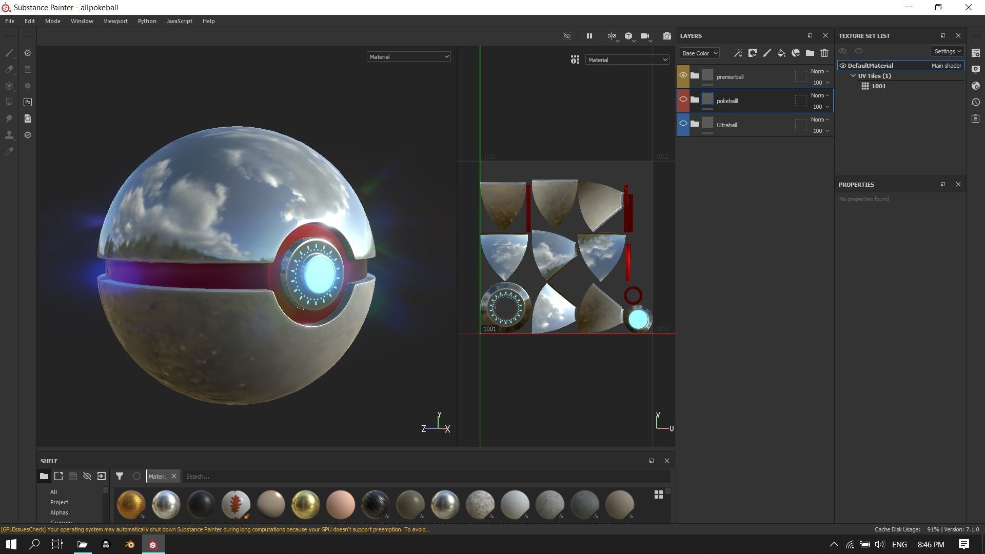 Realistic pokeball - Pokemon Low-poly 3D model_11