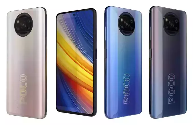 Xiaomi Poco X3 Pro All Colors 3D model