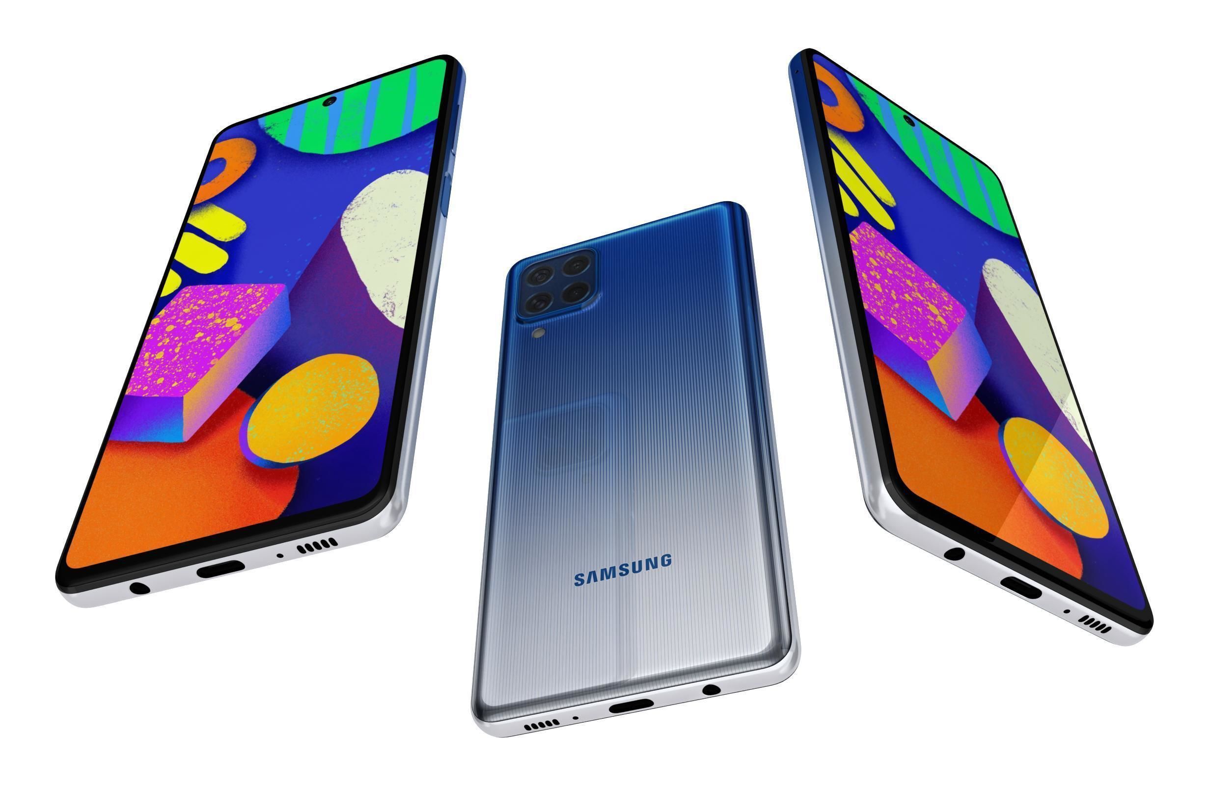 Samsung Galaxy F62 Laser Blue 3D model_1