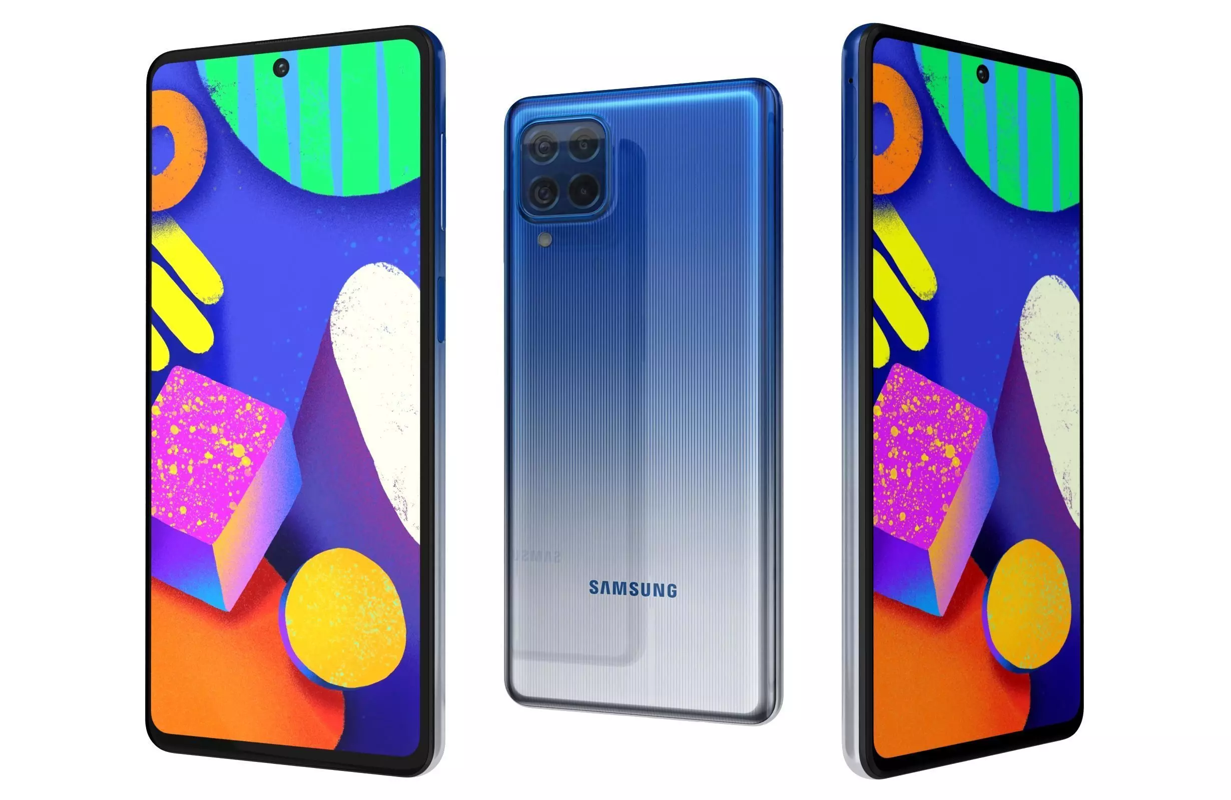 Samsung Galaxy F62 Laser Blue 3D model_0