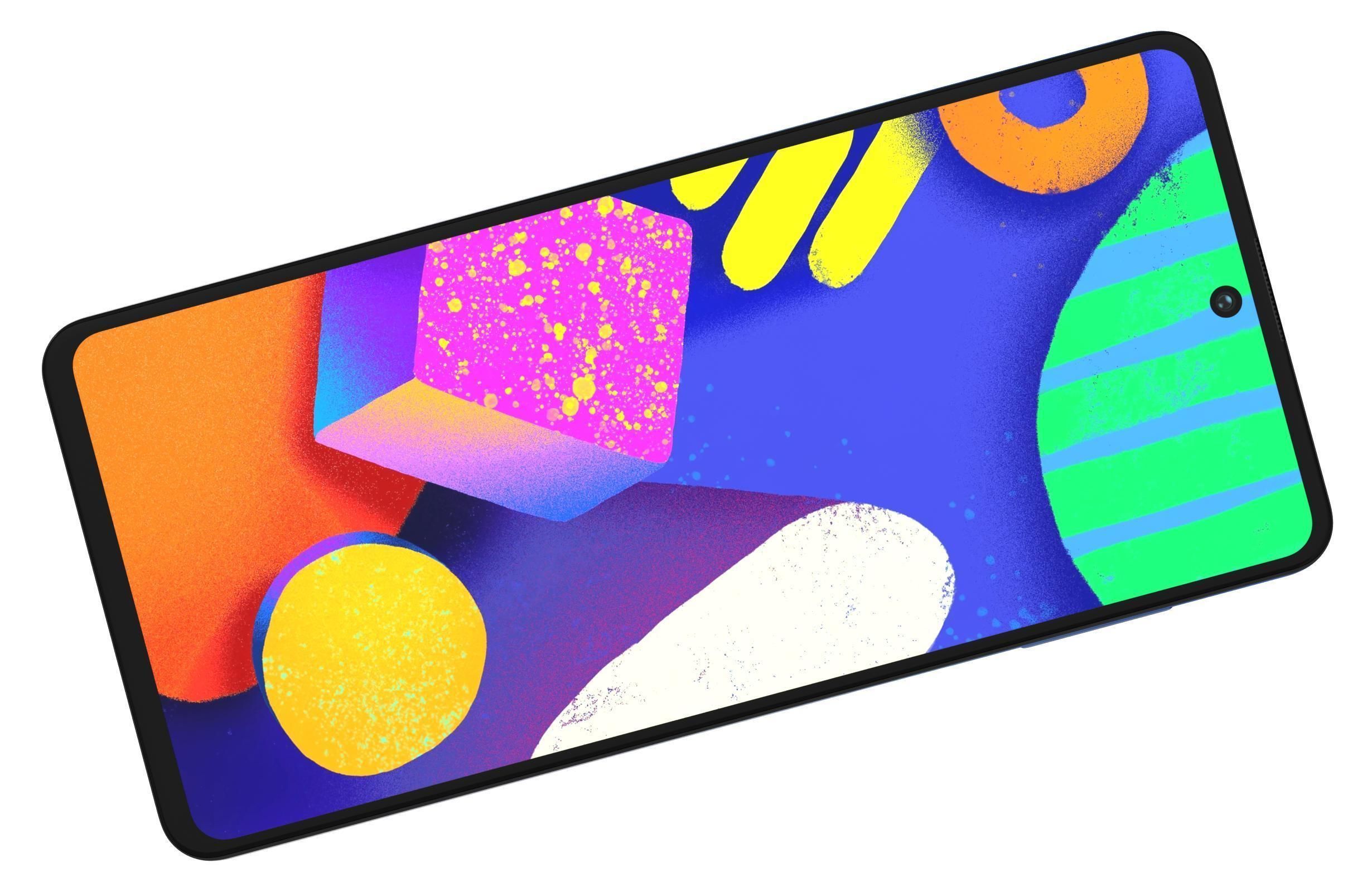 Samsung Galaxy F62 Laser Blue 3D model_10