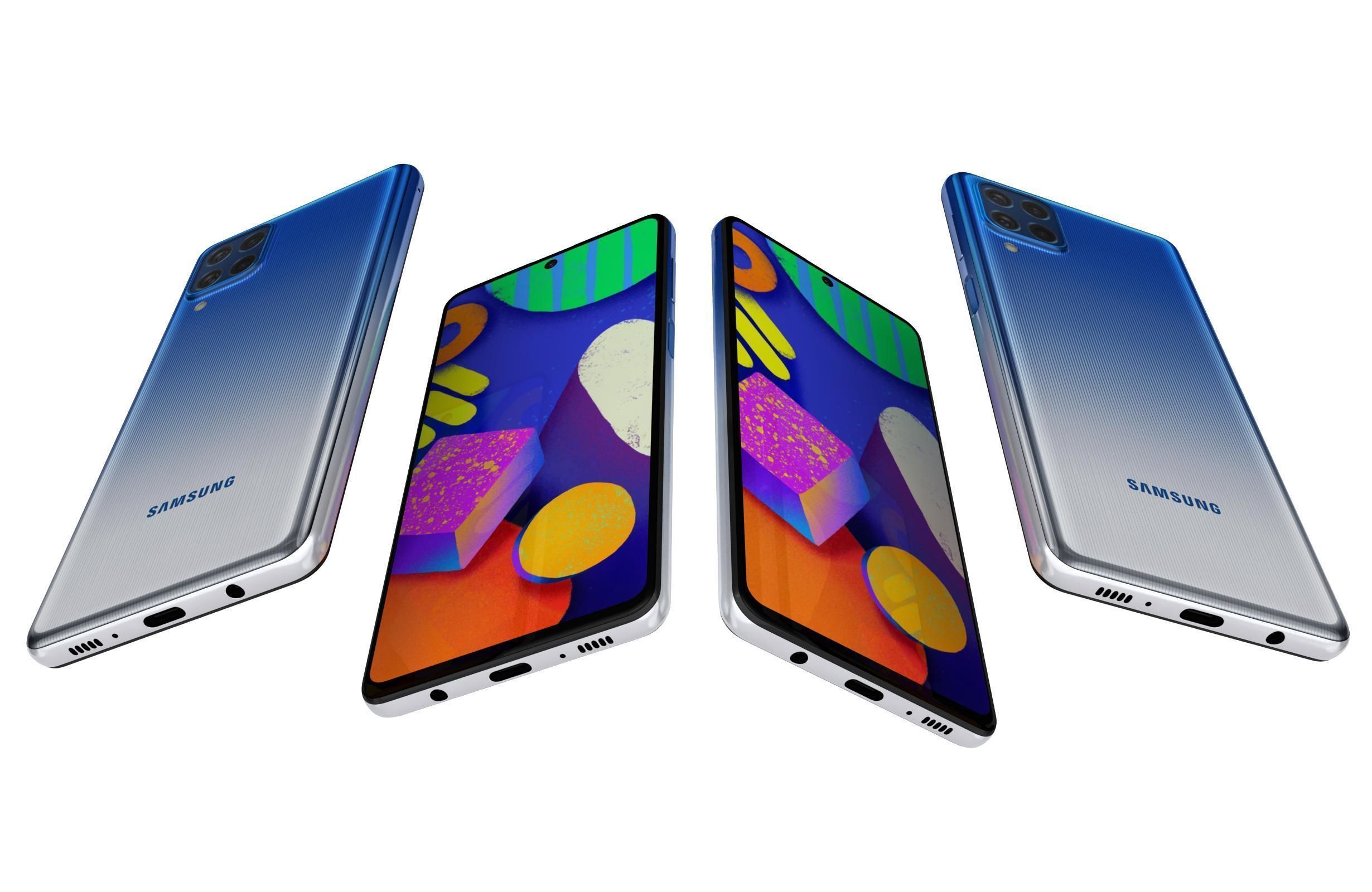 Samsung Galaxy F62 Laser Blue 3D model_5