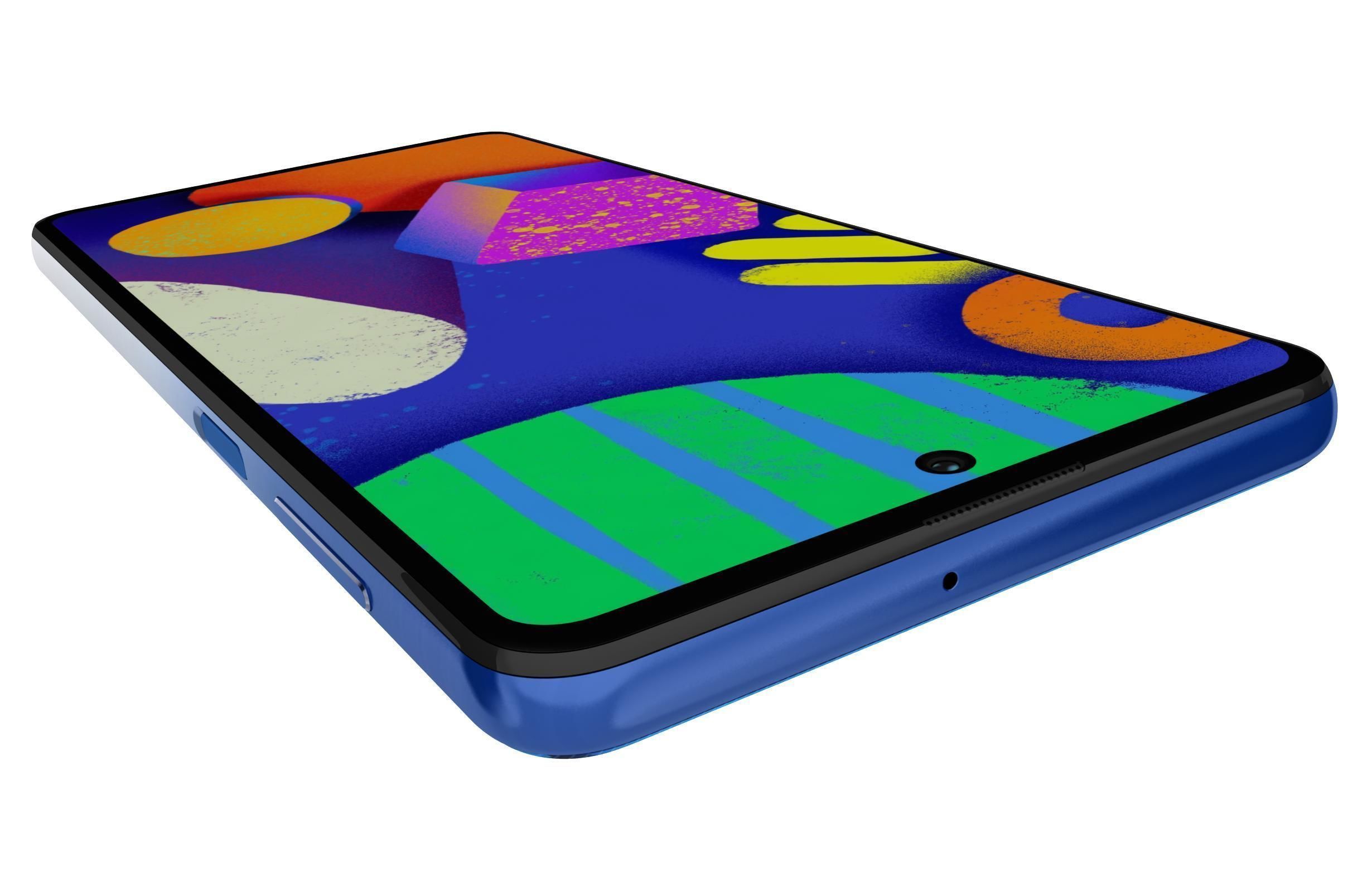 Samsung Galaxy F62 Laser Blue 3D model_13