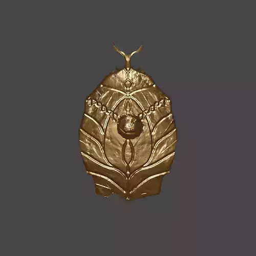 Deer horned warrior shield