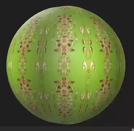 Vintage golden doodles Surface PBR Texture