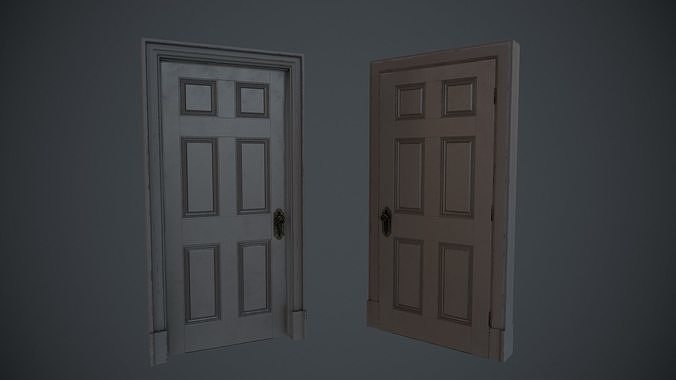 Realtime Door Low-poly 3D model
