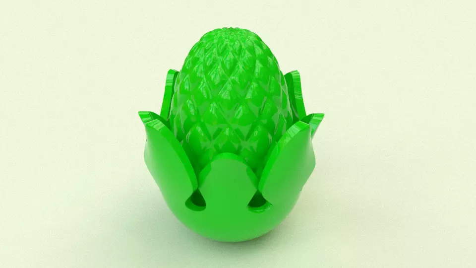 Pine cone decoration 3D print model_0