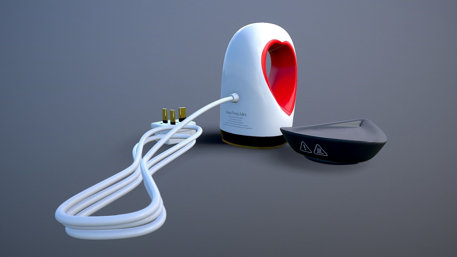Heat Press Mini Low-poly 3D model_4