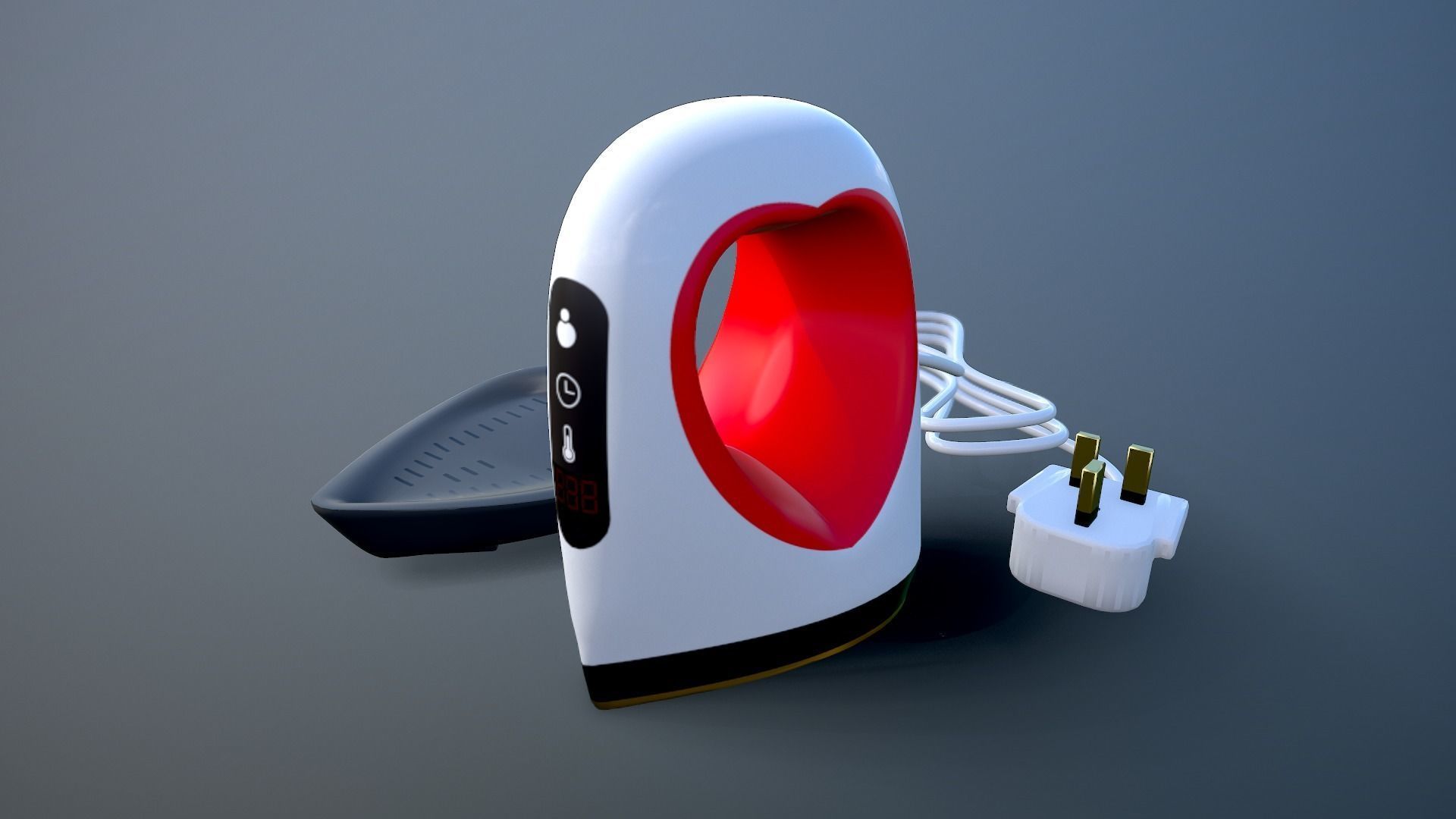 Heat Press Mini Low-poly 3D model_3