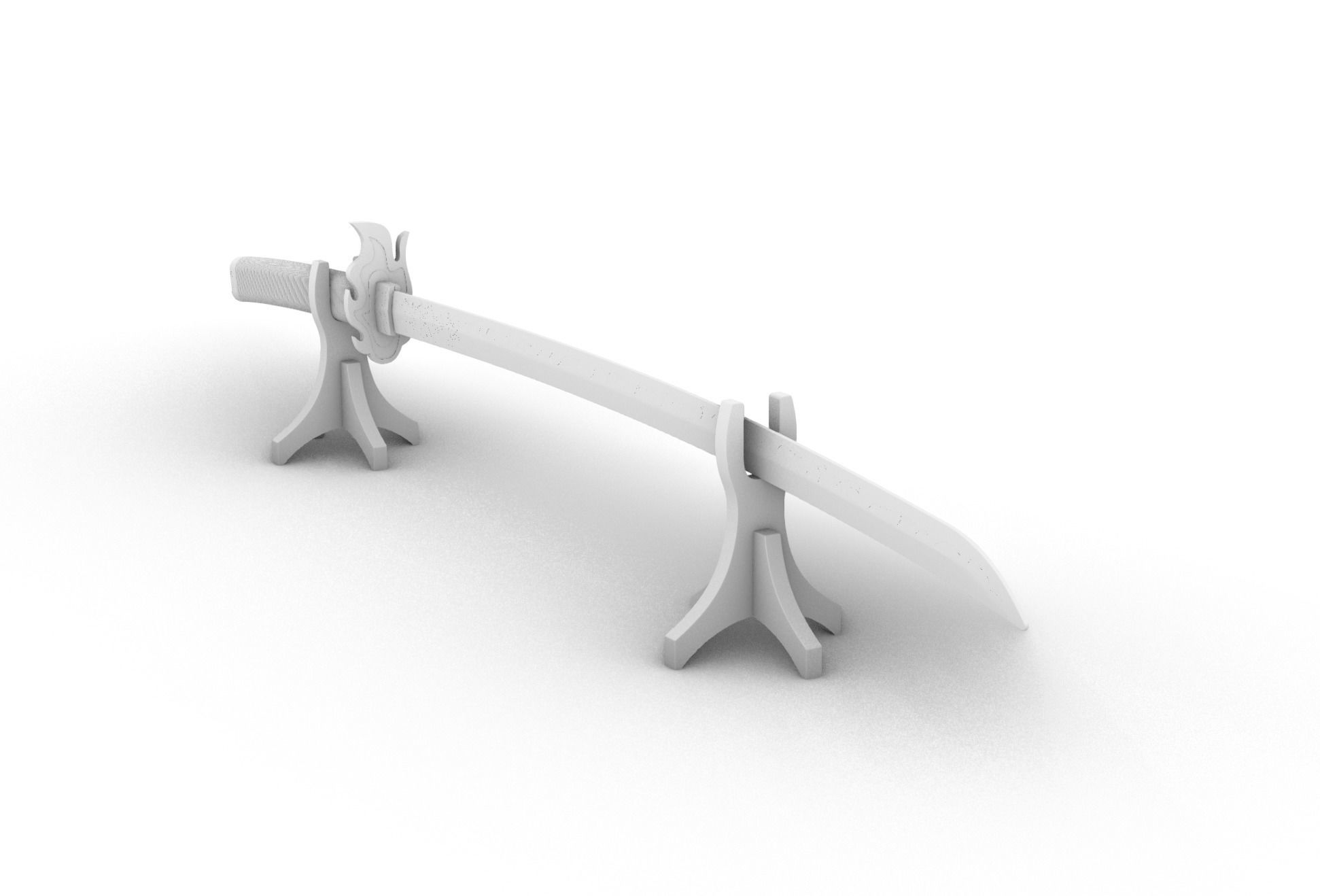 Kyojuro Rengoku Nichirin 3D print model_5