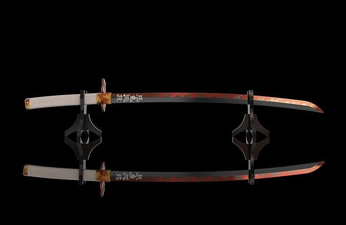 Kyojuro Rengoku Nichirin Free 3D print model