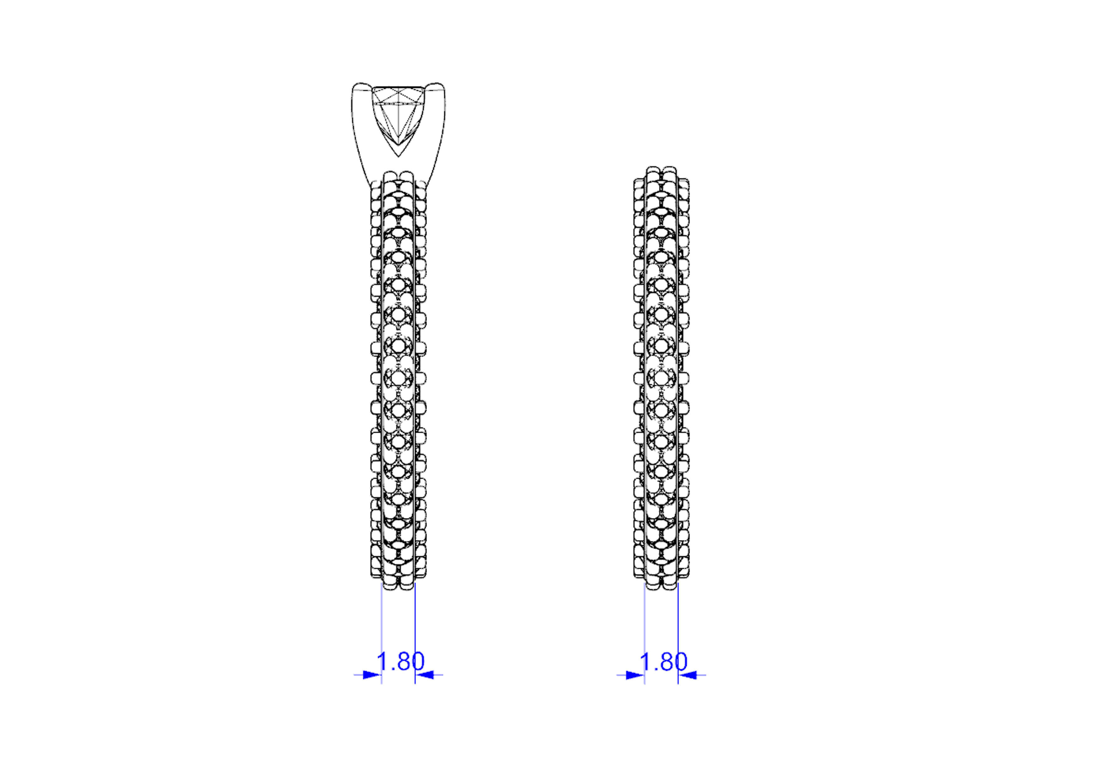 wedding rings 3D print model_9