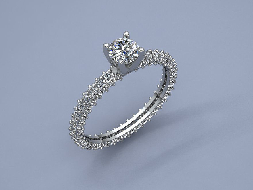 wedding rings 3D print model_5