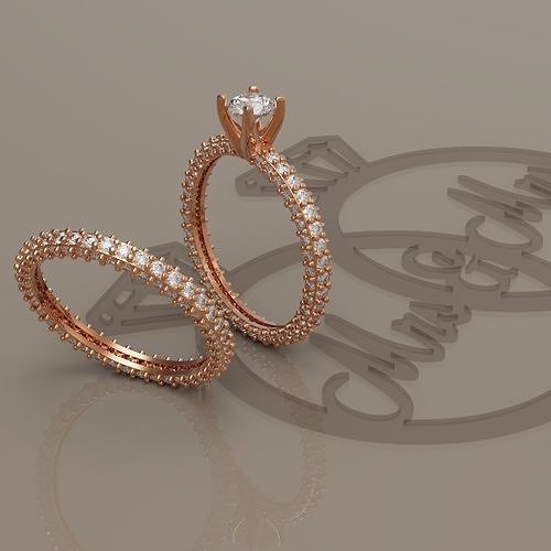 wedding rings 3D print model