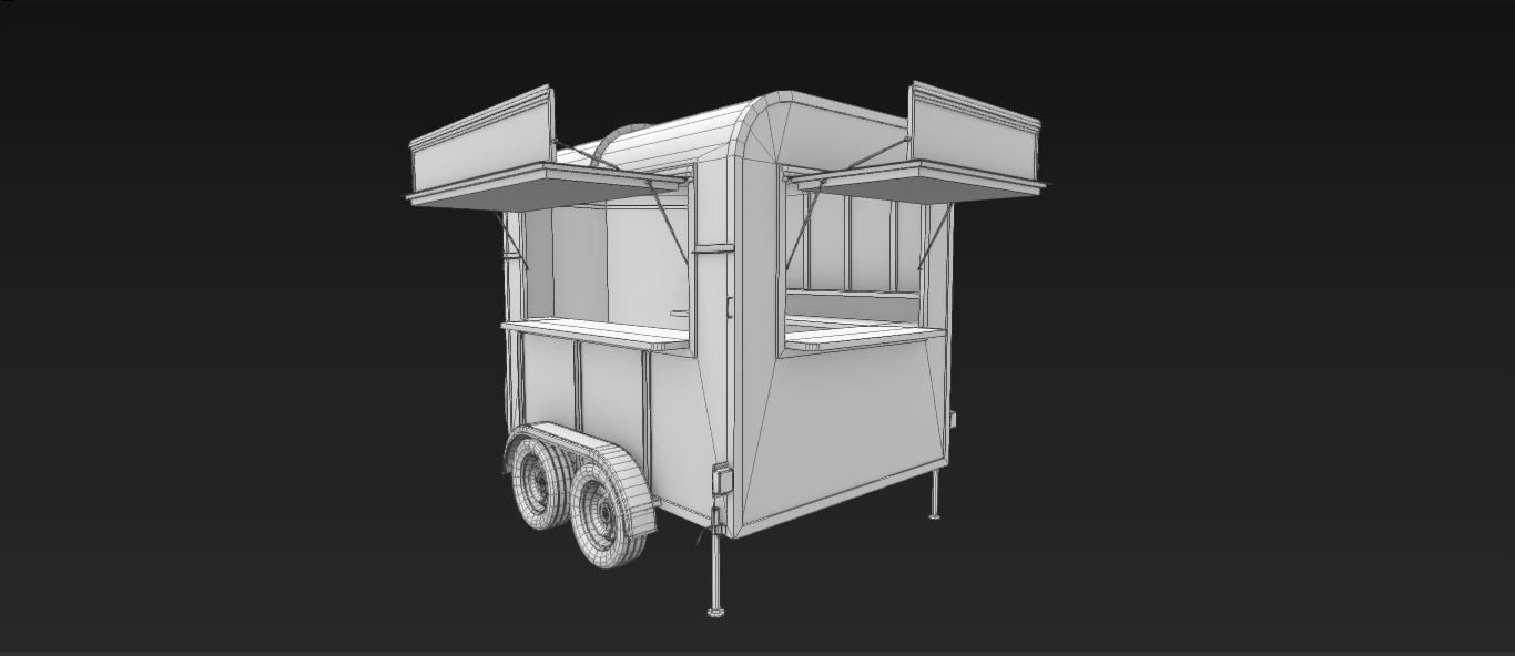 Food Stall 3D model_9