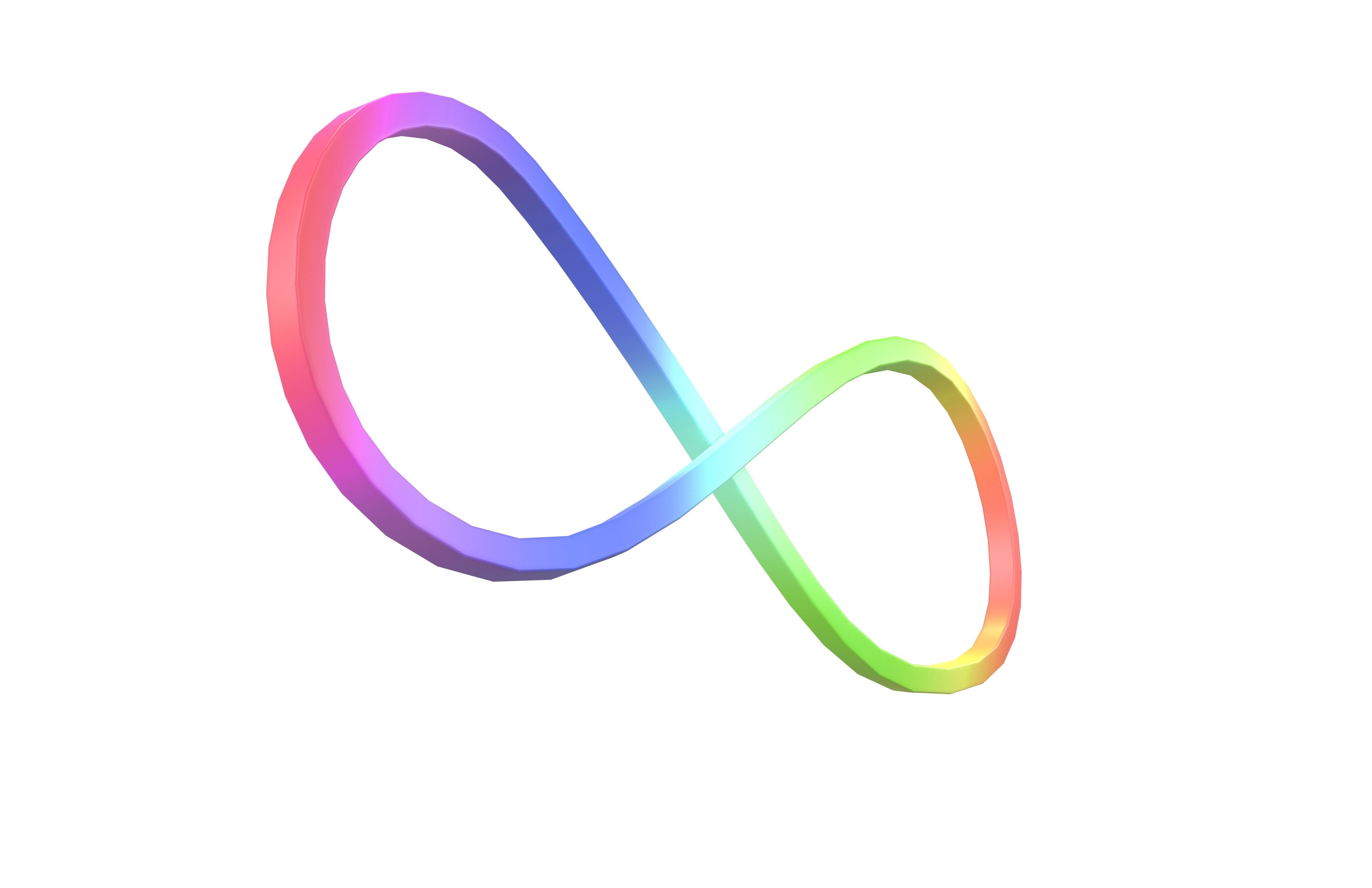 Infinity Symbol v4 004 Low-poly 3D model_1