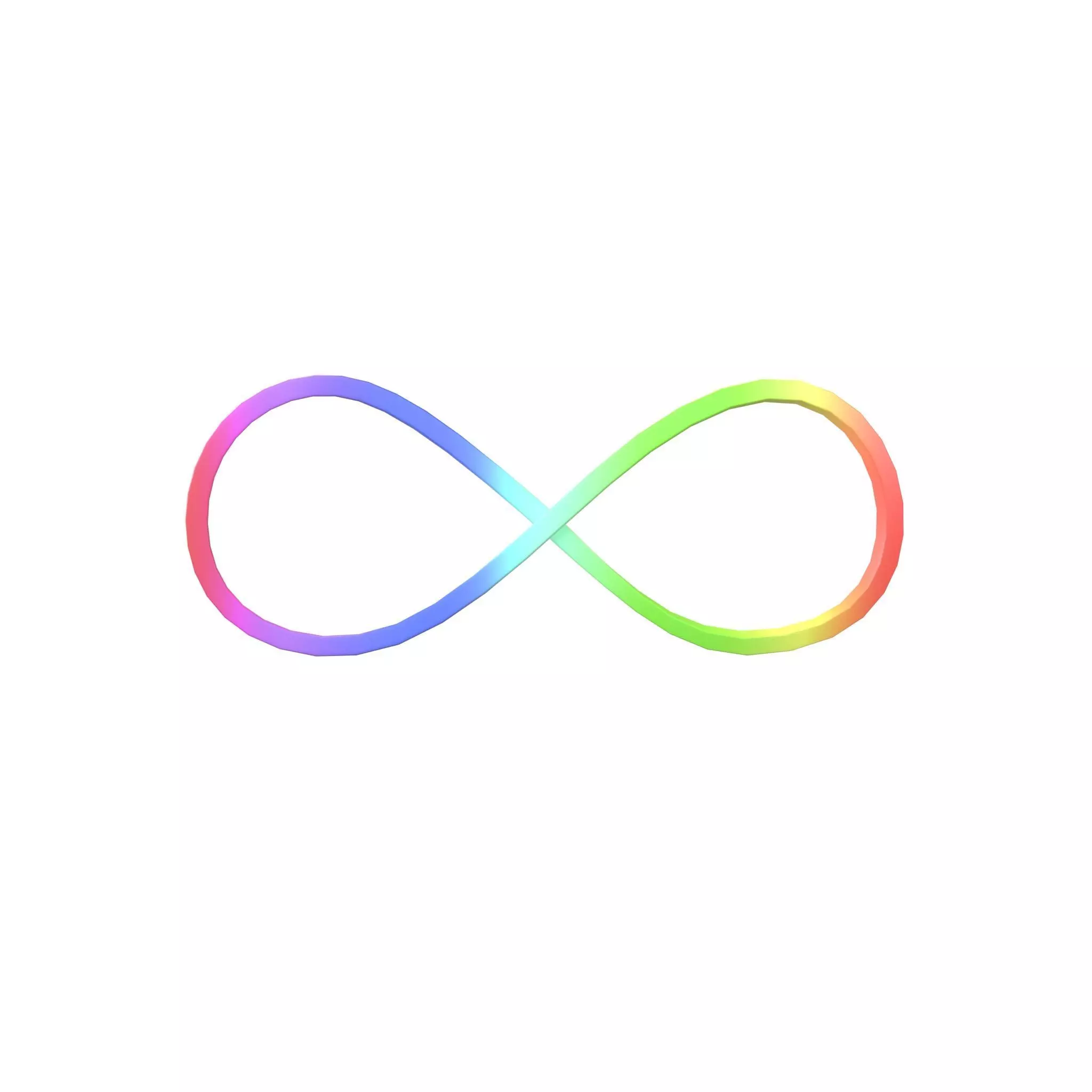 Infinity Symbol v4 004 Low-poly 3D model_0