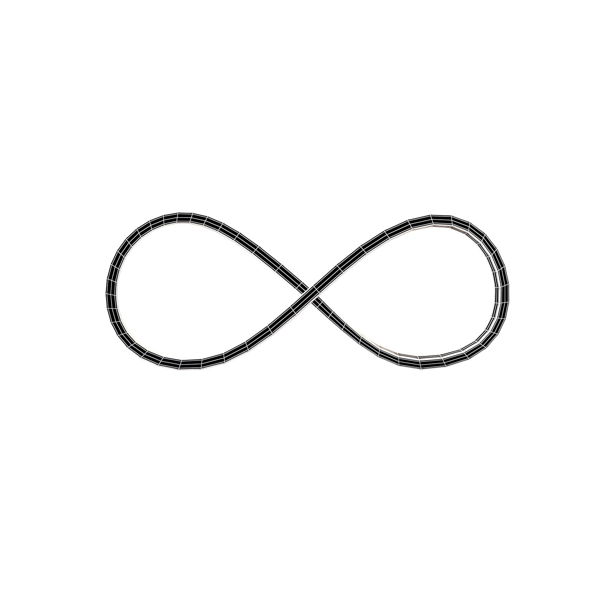 Infinity Symbol v4 004 Low-poly 3D model_5