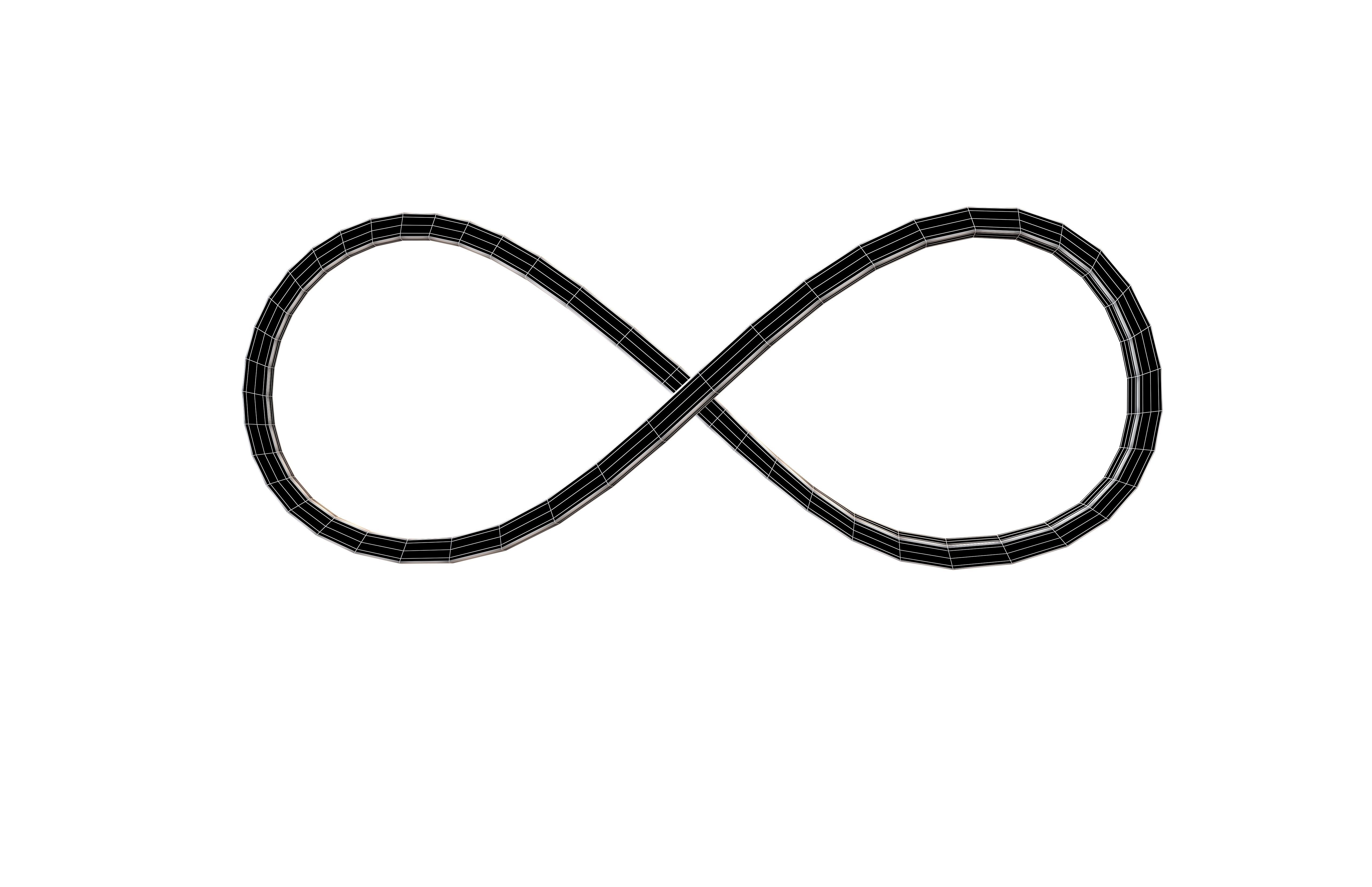 Infinity Symbol v4 004 Low-poly 3D model_6