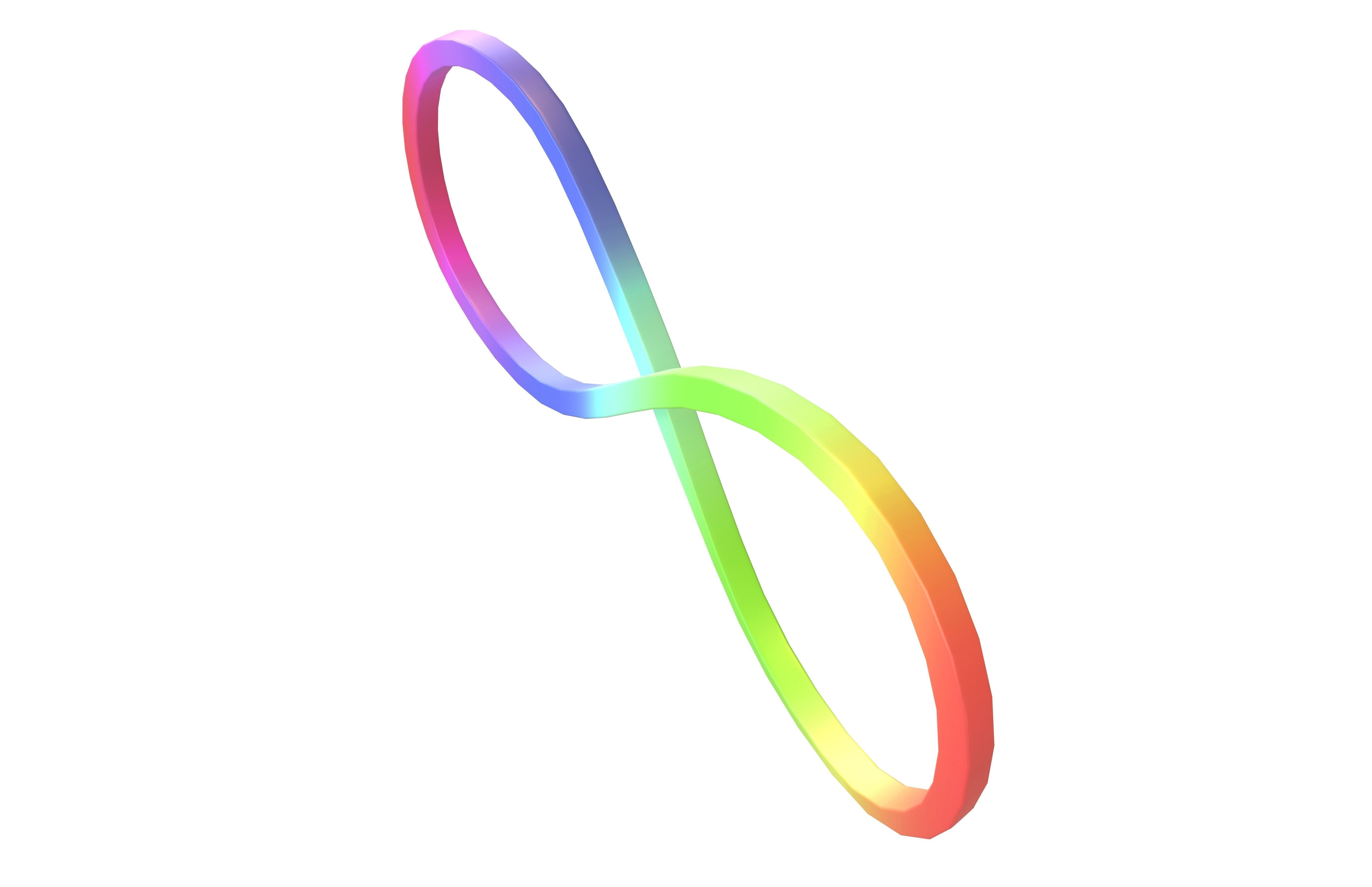 Infinity Symbol v4 004 Low-poly 3D model_3