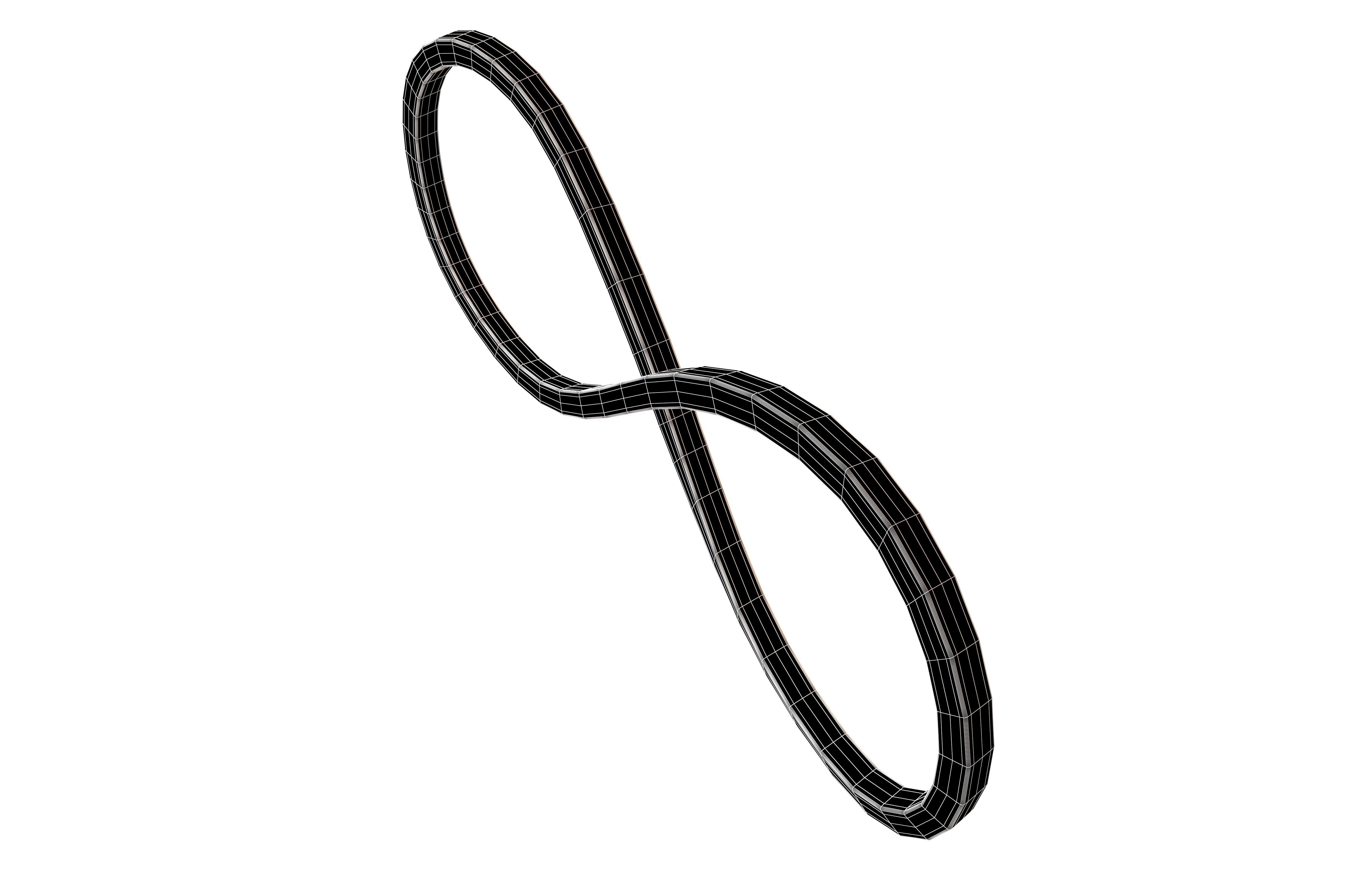 Infinity Symbol v4 004 Low-poly 3D model_4