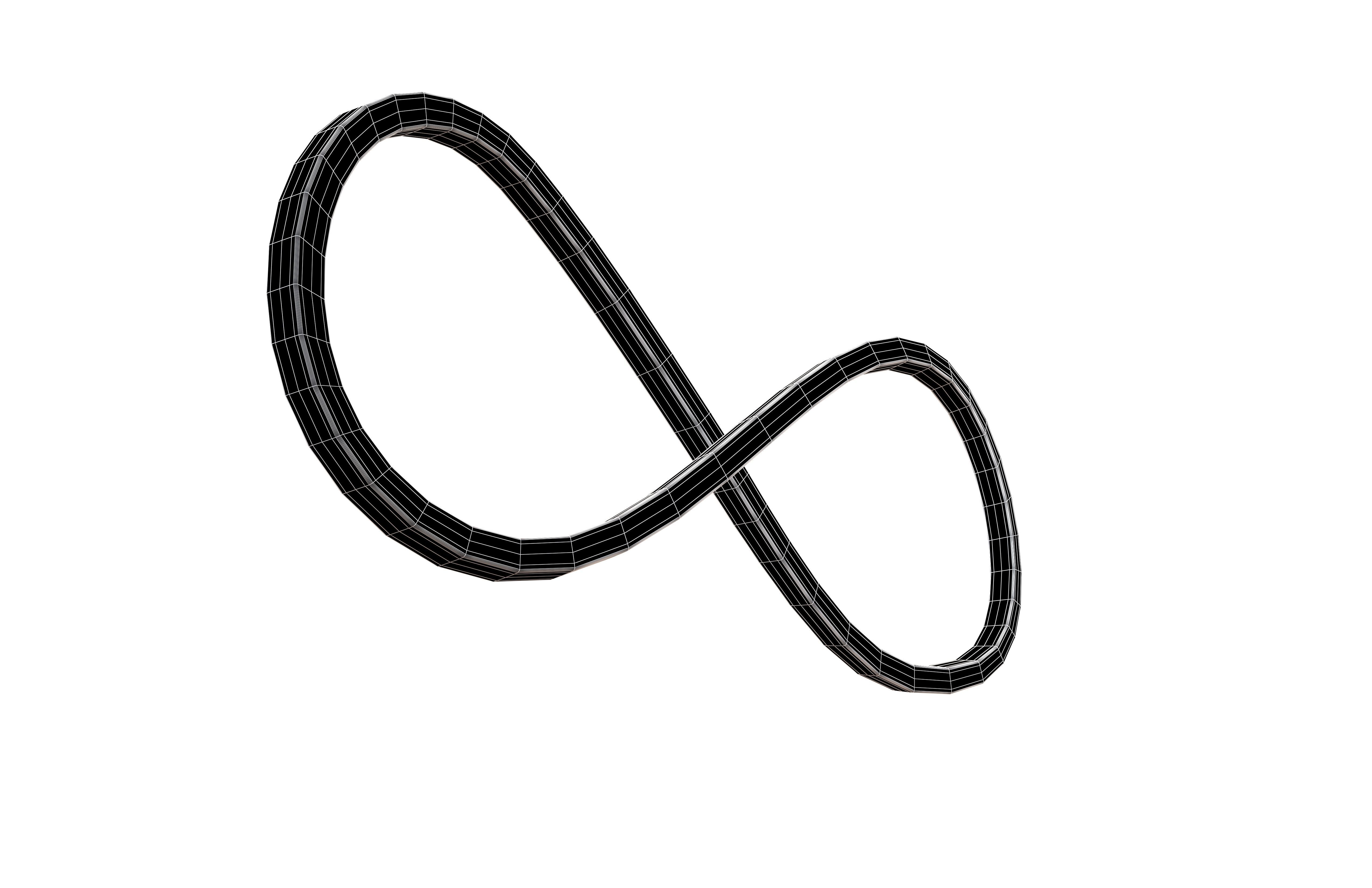 Infinity Symbol v4 004 Low-poly 3D model_7