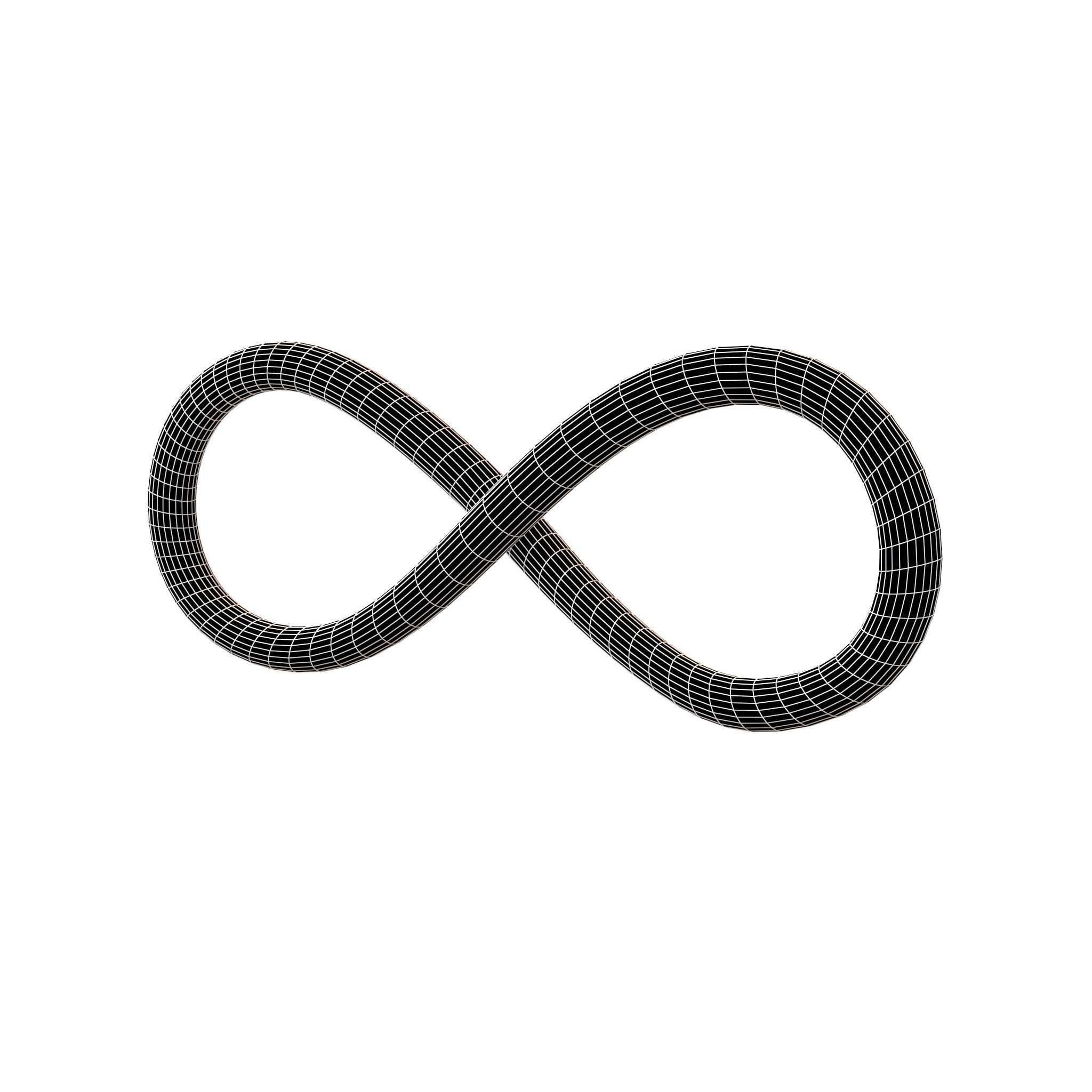 Infinity Symbol v5 003 Low-poly 3D model_6