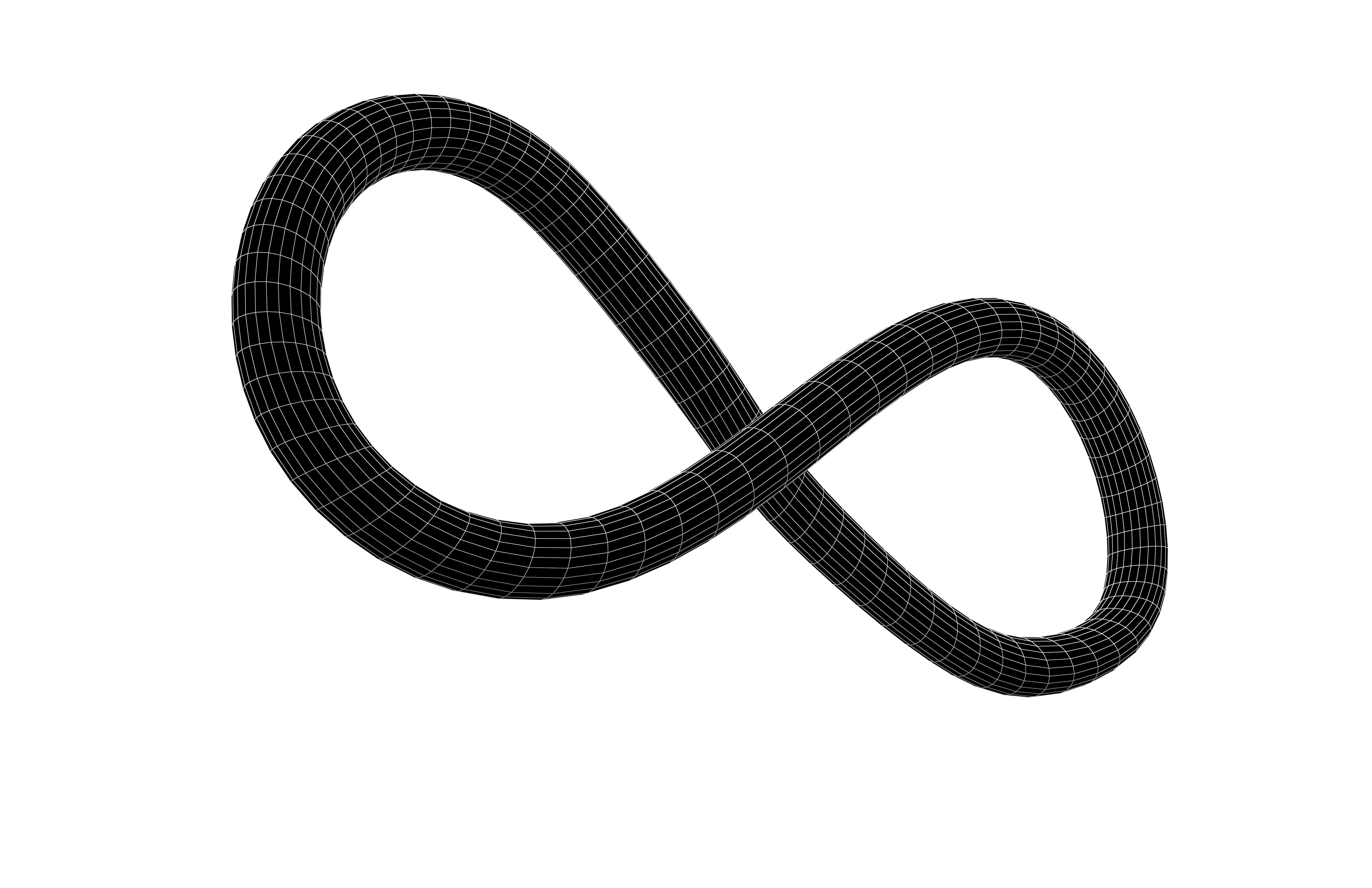 Infinity Symbol v5 003 Low-poly 3D model_5