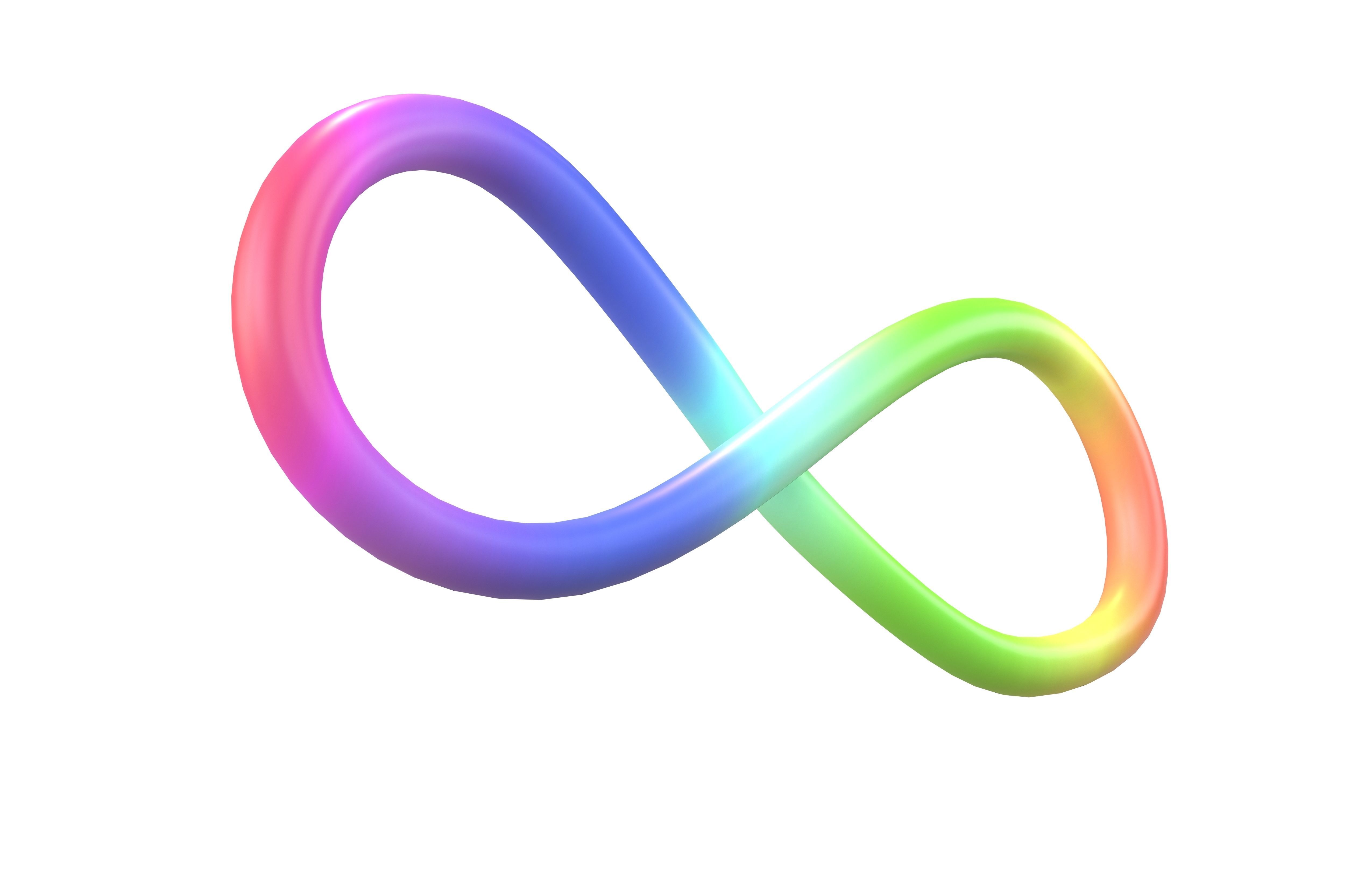 Infinity Symbol v5 004 Low-poly 3D model_3