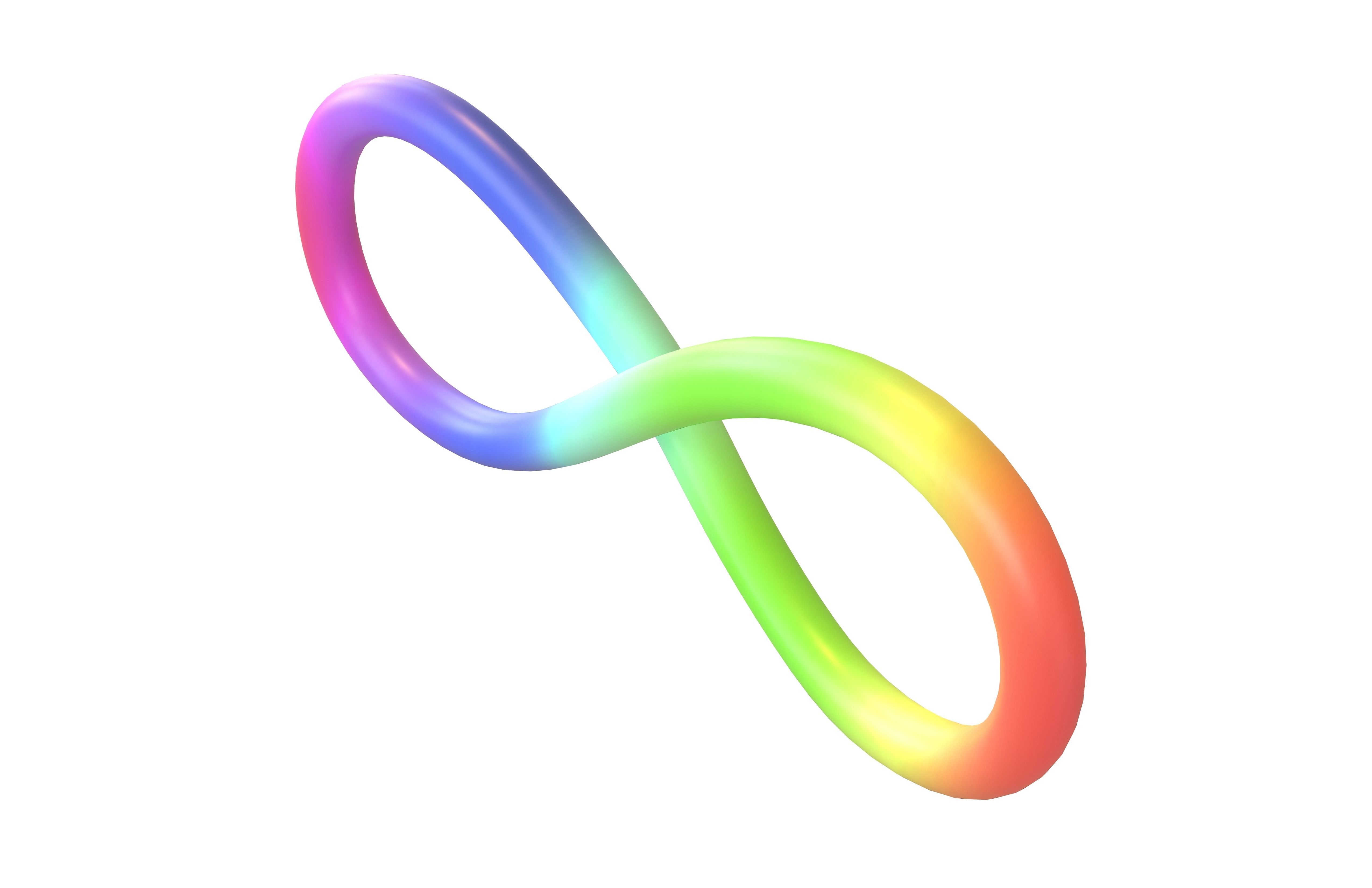 Infinity Symbol v5 004 Low-poly 3D model_2
