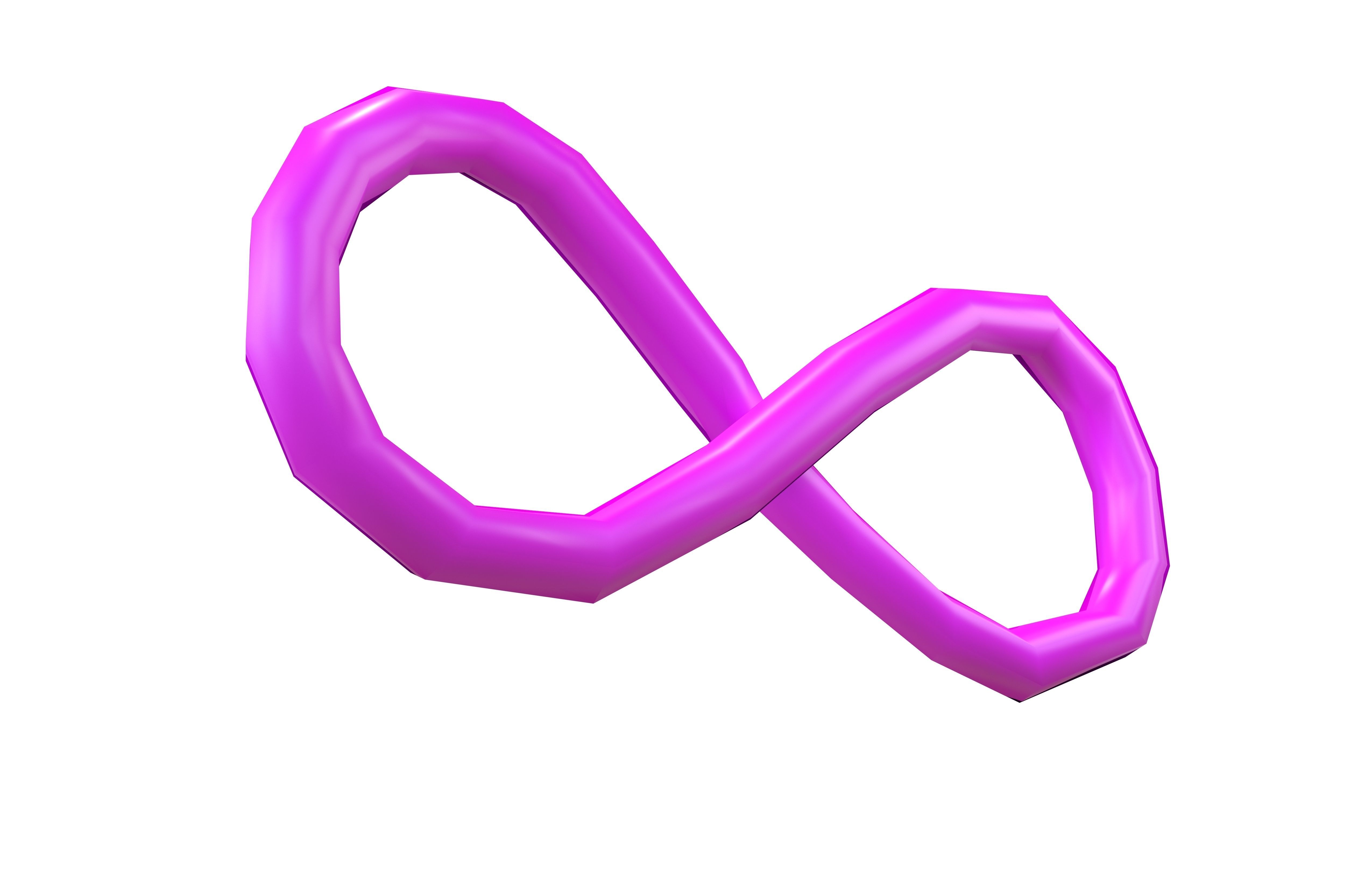 Infinity Symbol v6 002 Low-poly 3D model_3