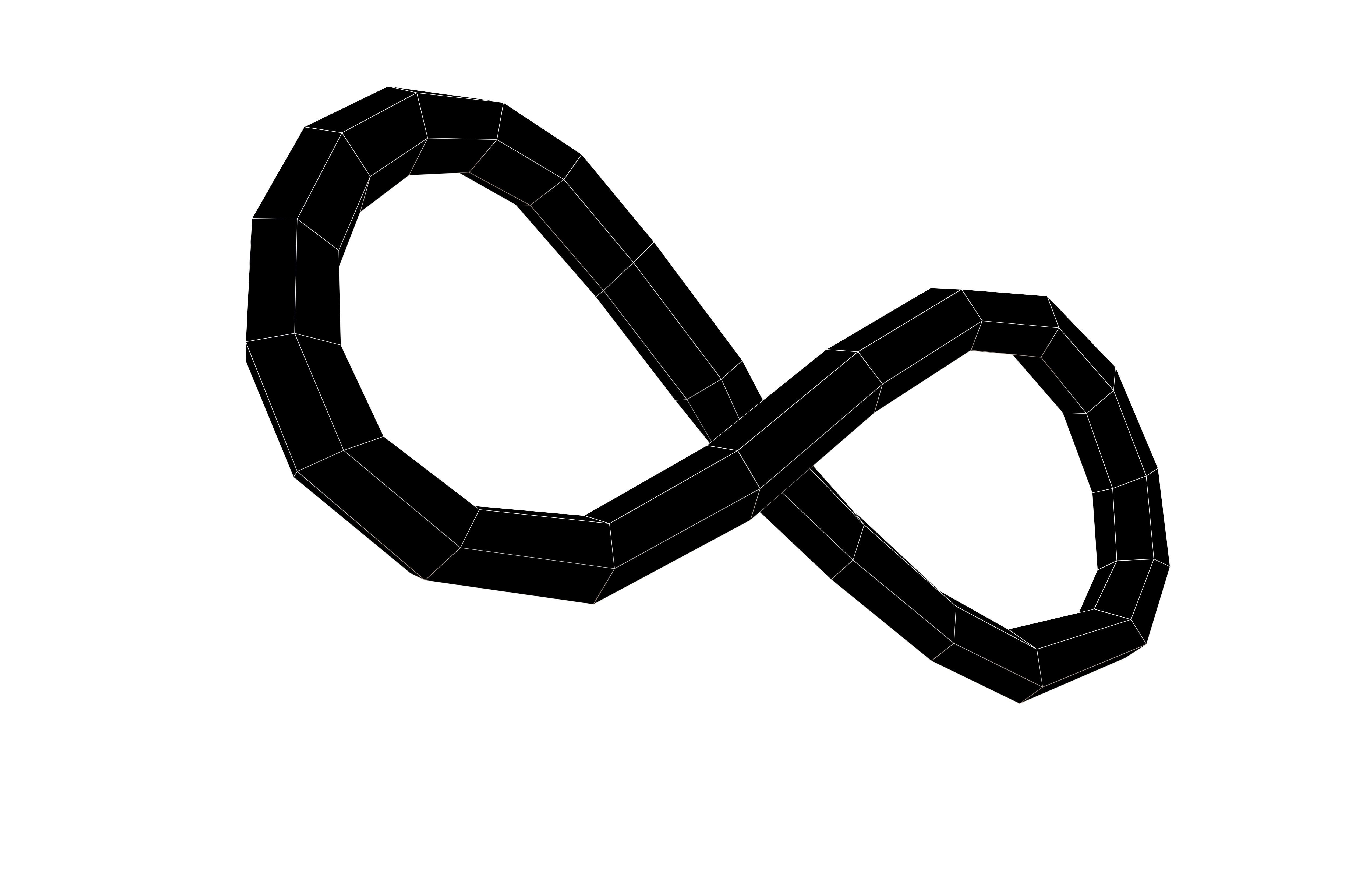Infinity Symbol v6 002 Low-poly 3D model_5