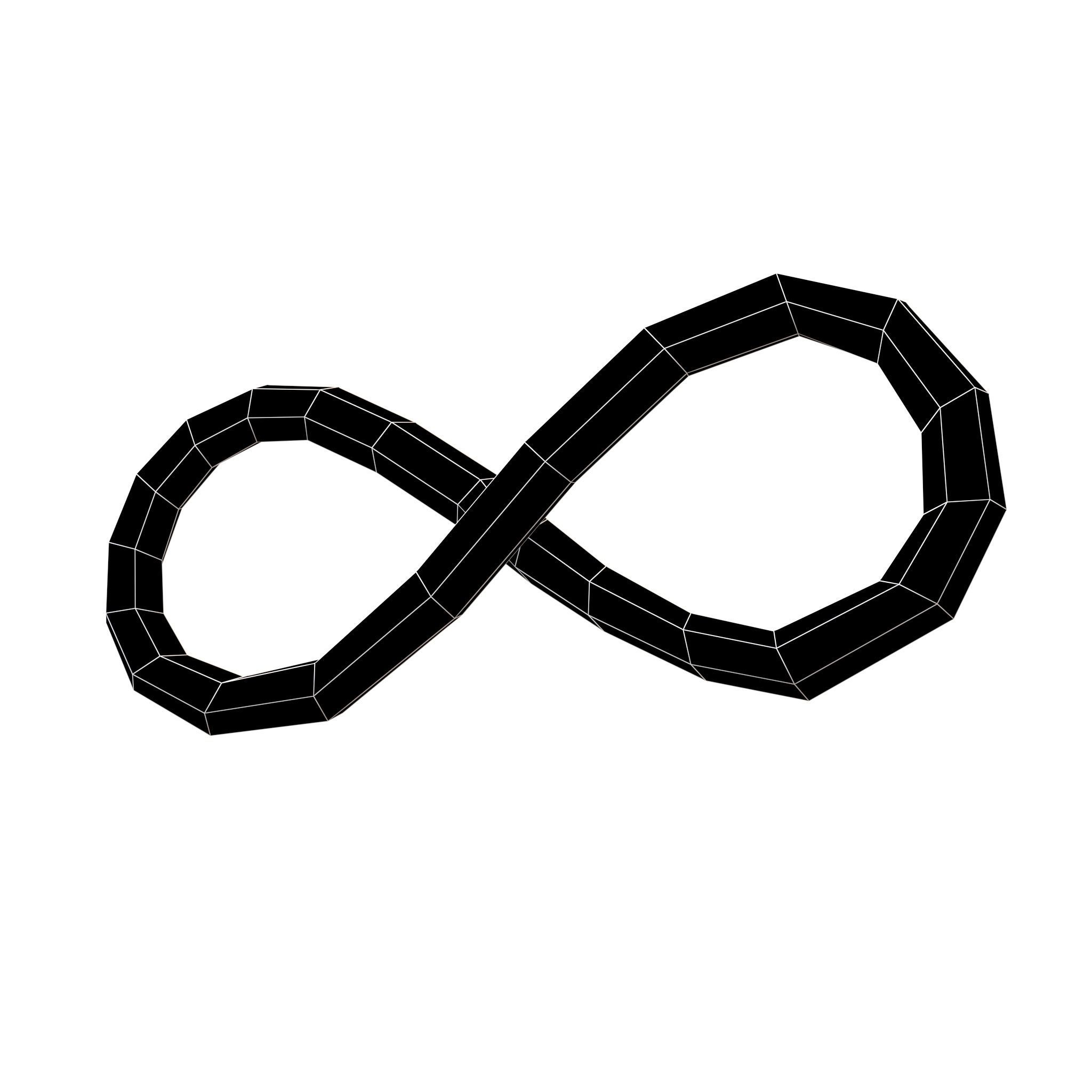 Infinity Symbol v6 003 Low-poly 3D model_6