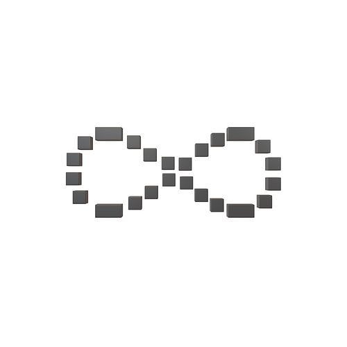 Infinity Symbol v7 001 Low-poly 3D model