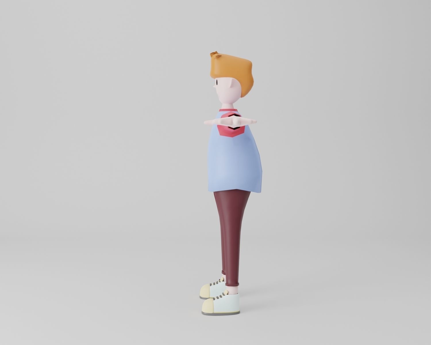 White boy model characters of nationality Free 3D model_1