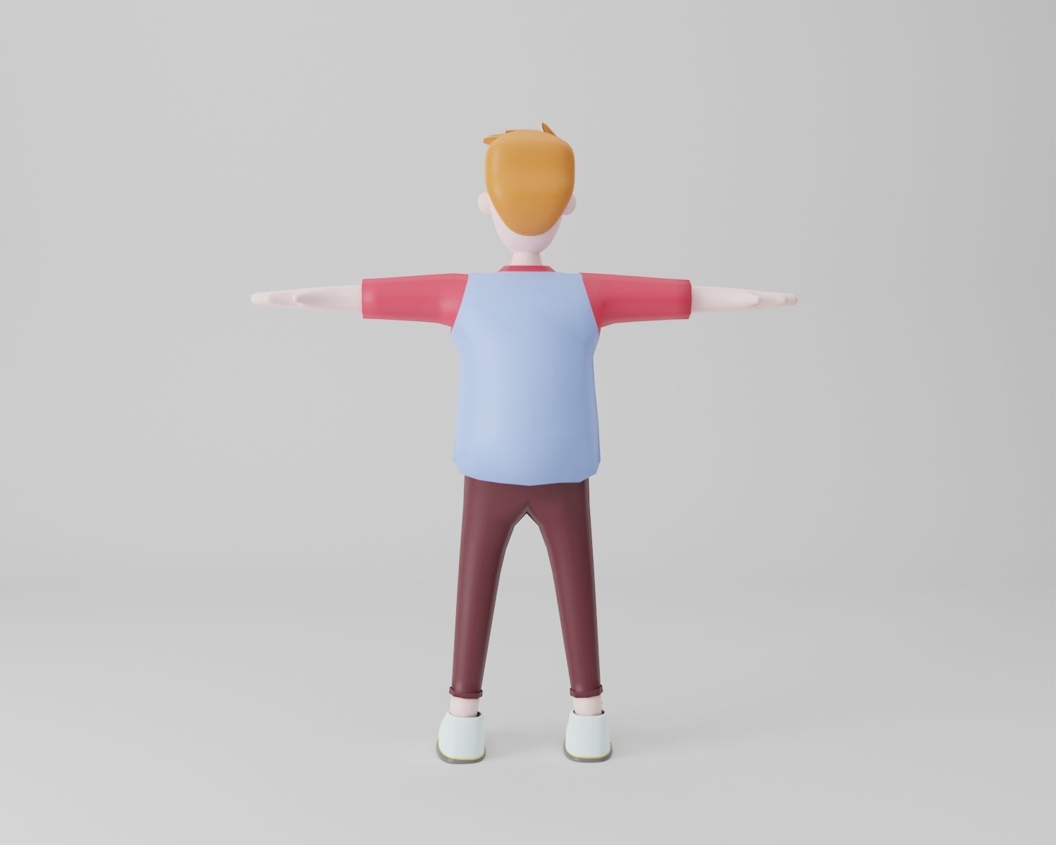 White boy model characters of nationality Free 3D model_2