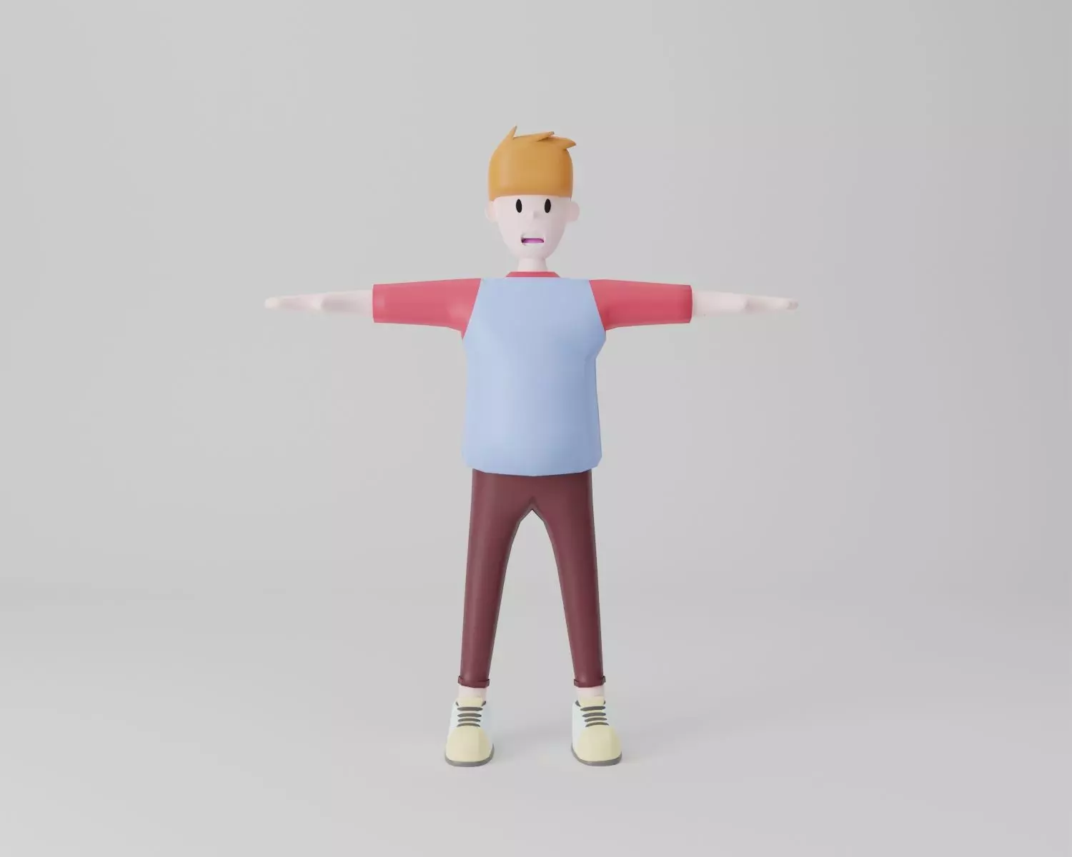 White boy model characters of nationality Free 3D model_0