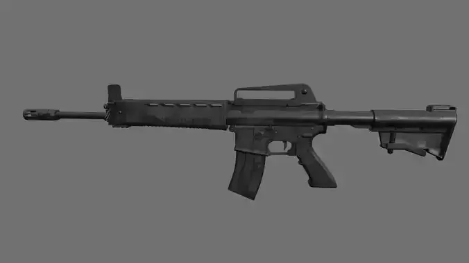 T91 Assault Rifle 3D model With PBR Texture Low-poly 3D model