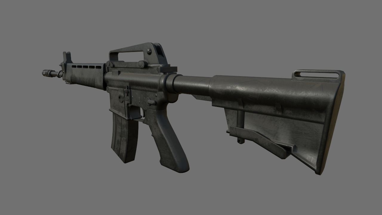 T91 Assault Rifle 3D model With PBR Texture Low-poly 3D model_2
