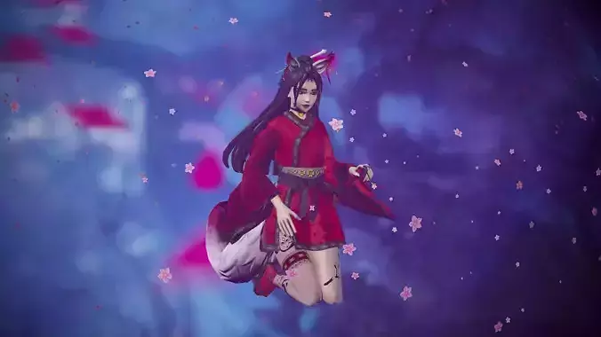 Night Kitsune - Game Ready Character