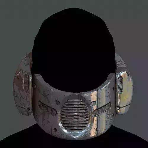 Gas mask helmet 3d model scifi Low-poly 3D model