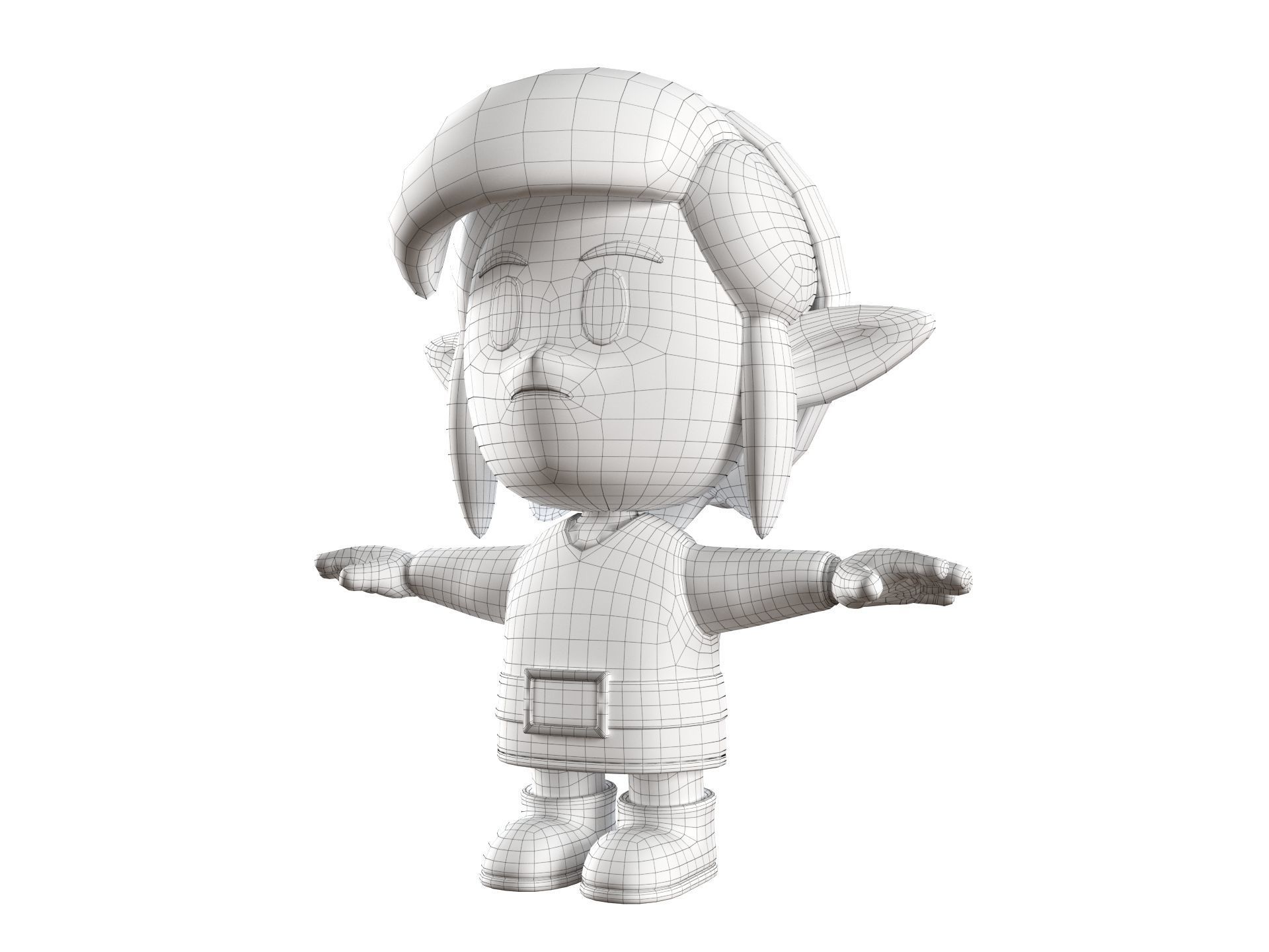 Link  Awakening Low-poly 3D model_1