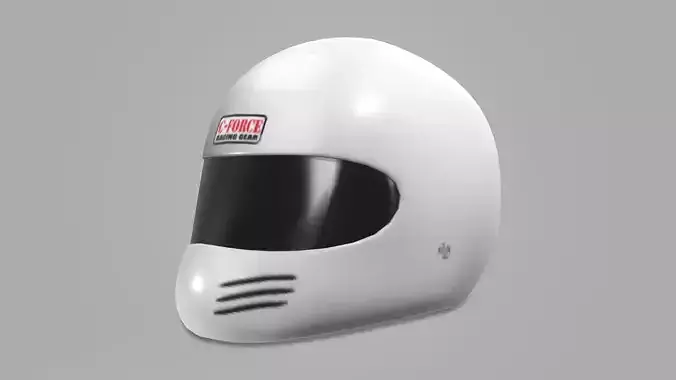 Racing Helmet Low-poly 3D model
