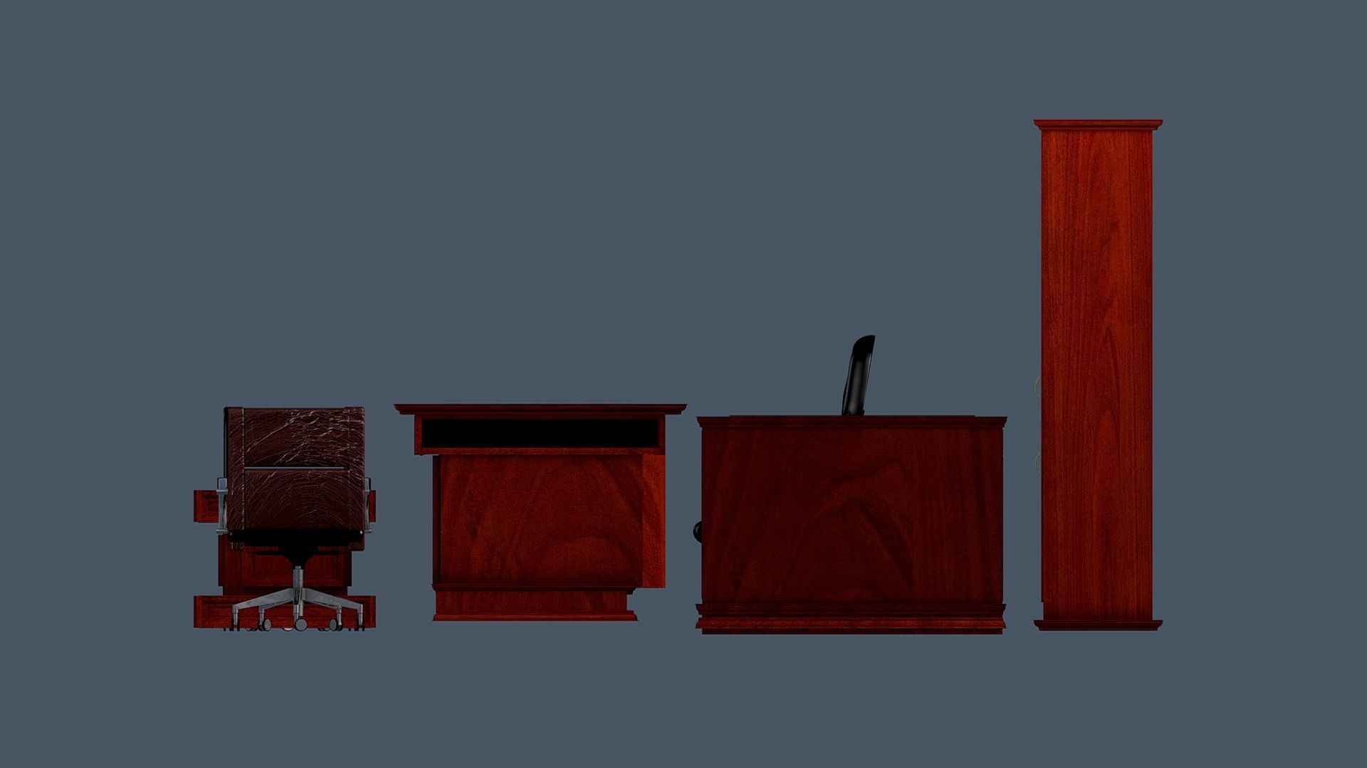 OFFICE ROOM SET 3D model_2