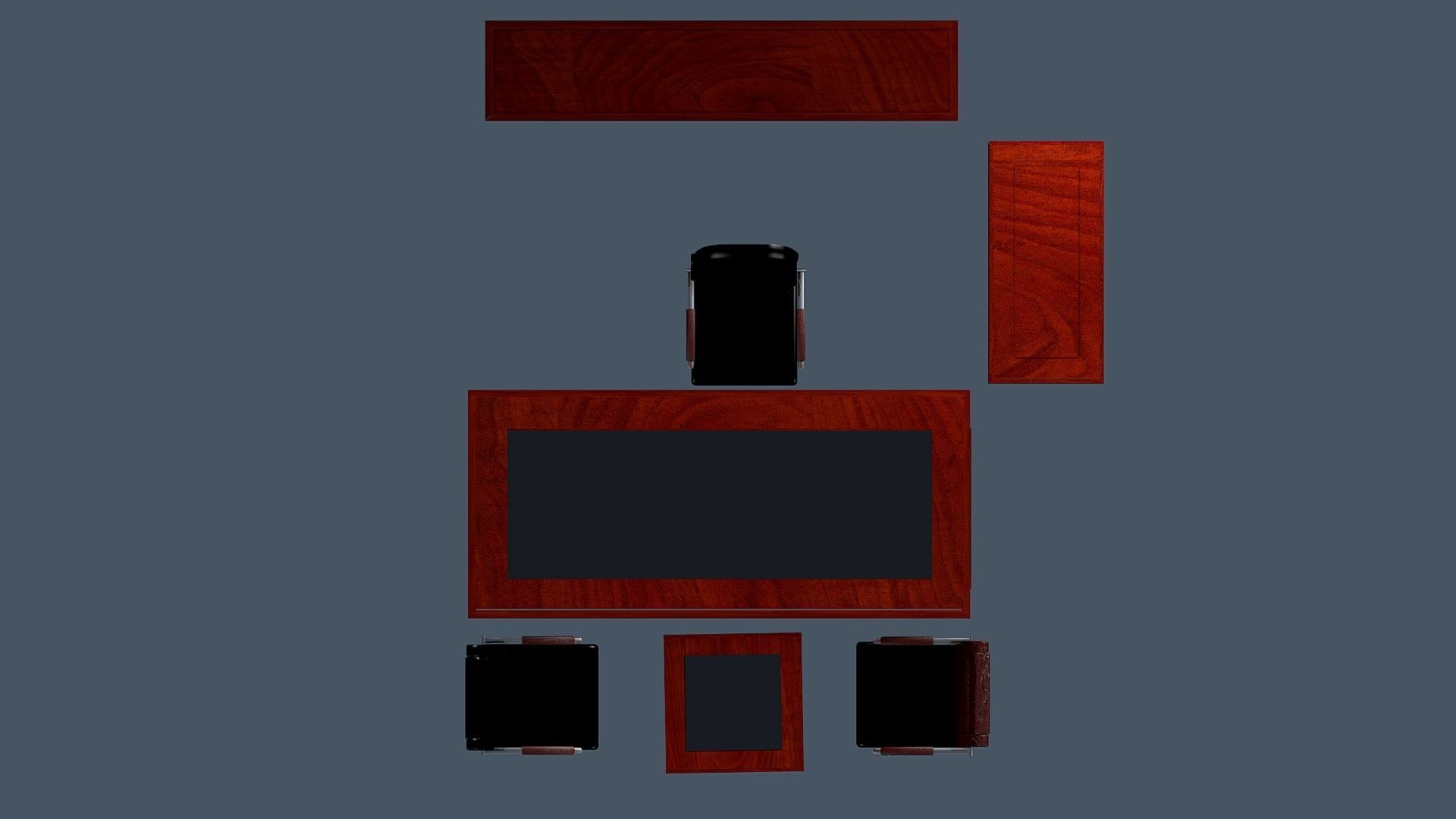 OFFICE ROOM SET 3D model_3