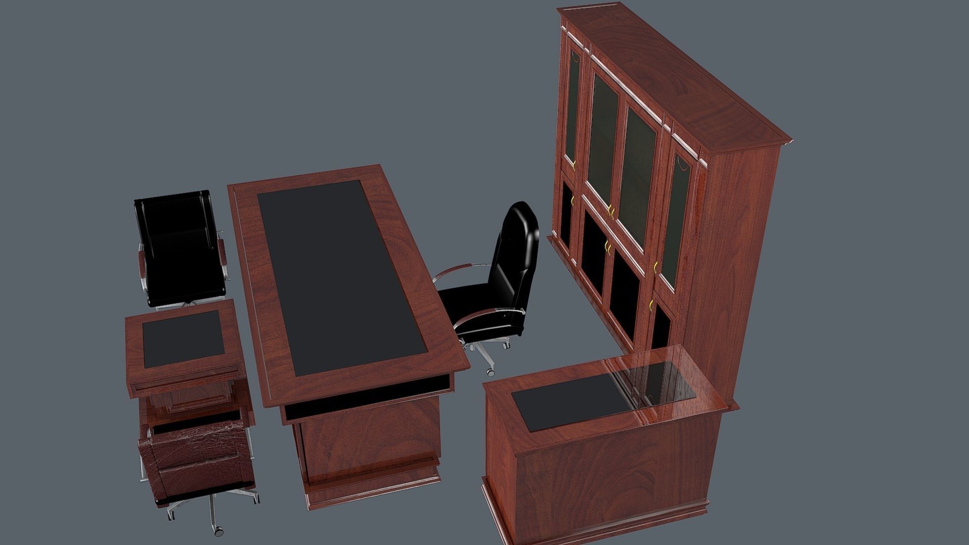 OFFICE ROOM SET 3D model_1